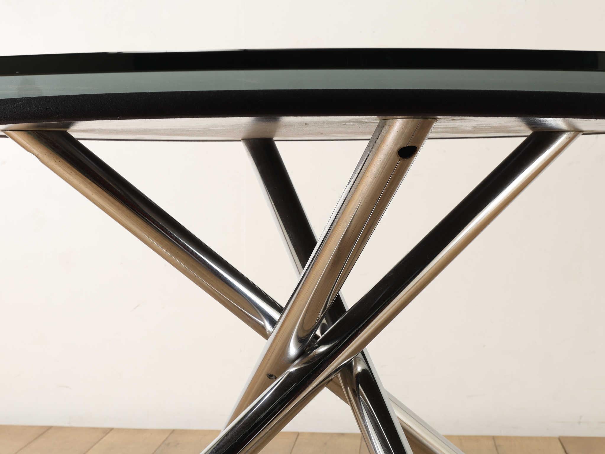 Table ronde à plateau en verre Carlo Bartoli 1970 en vente 8