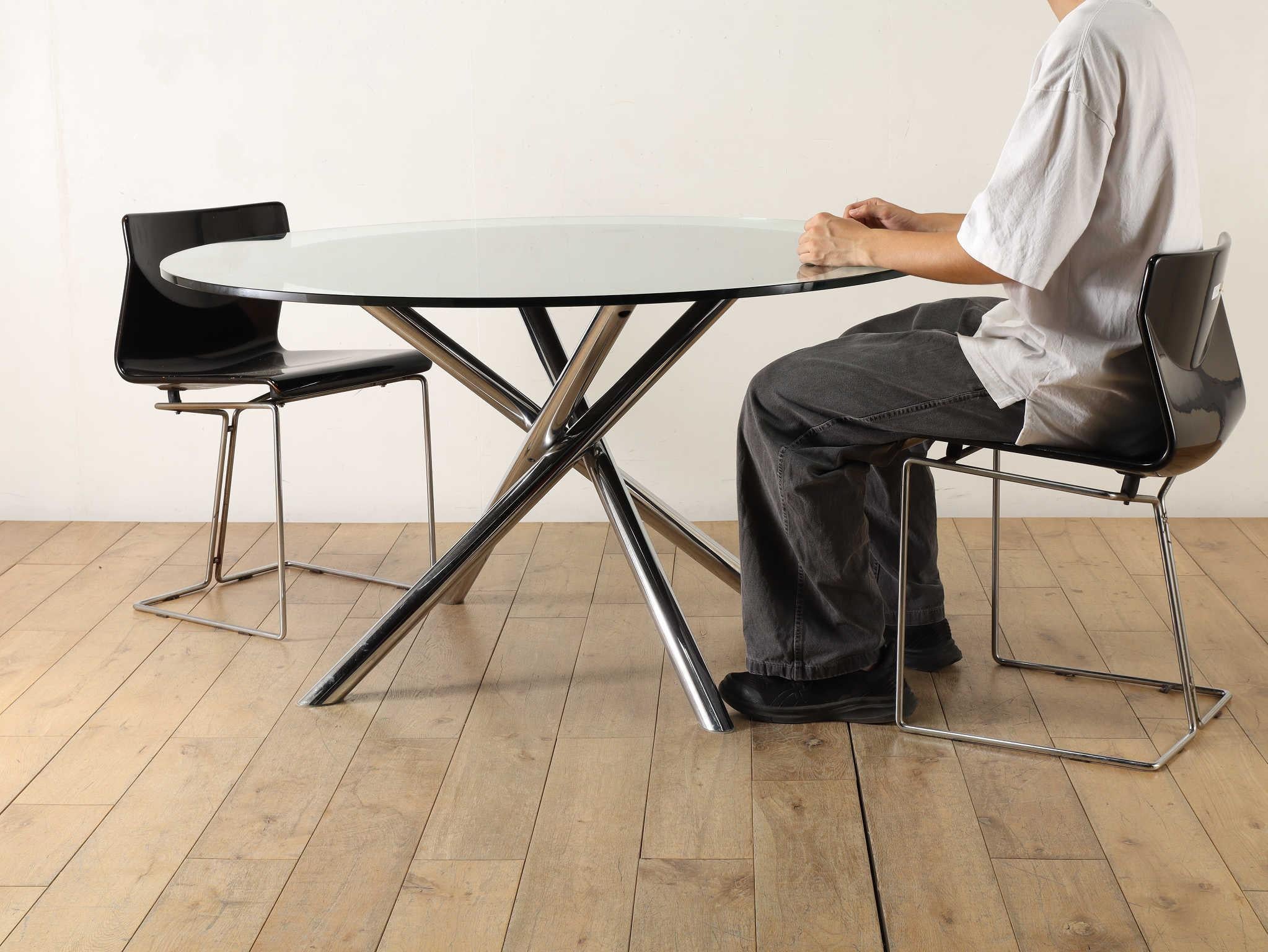 Table ronde à plateau en verre Carlo Bartoli 1970 en vente 10