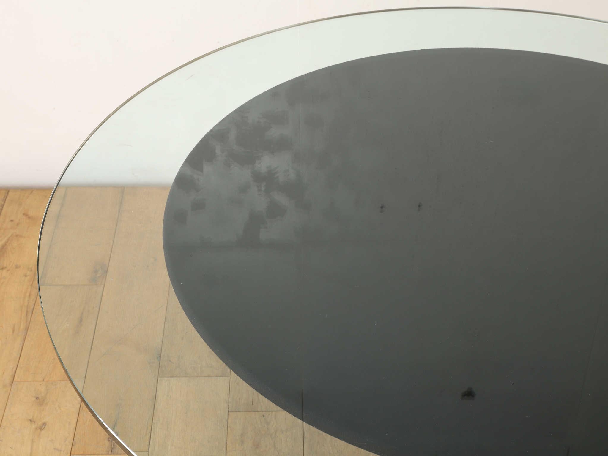 Table ronde à plateau en verre Carlo Bartoli 1970 en vente 1