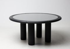 Carlo Bartoli  Rossi di Albizzate – Black Leather, Glass Disc, Italian Mastery
