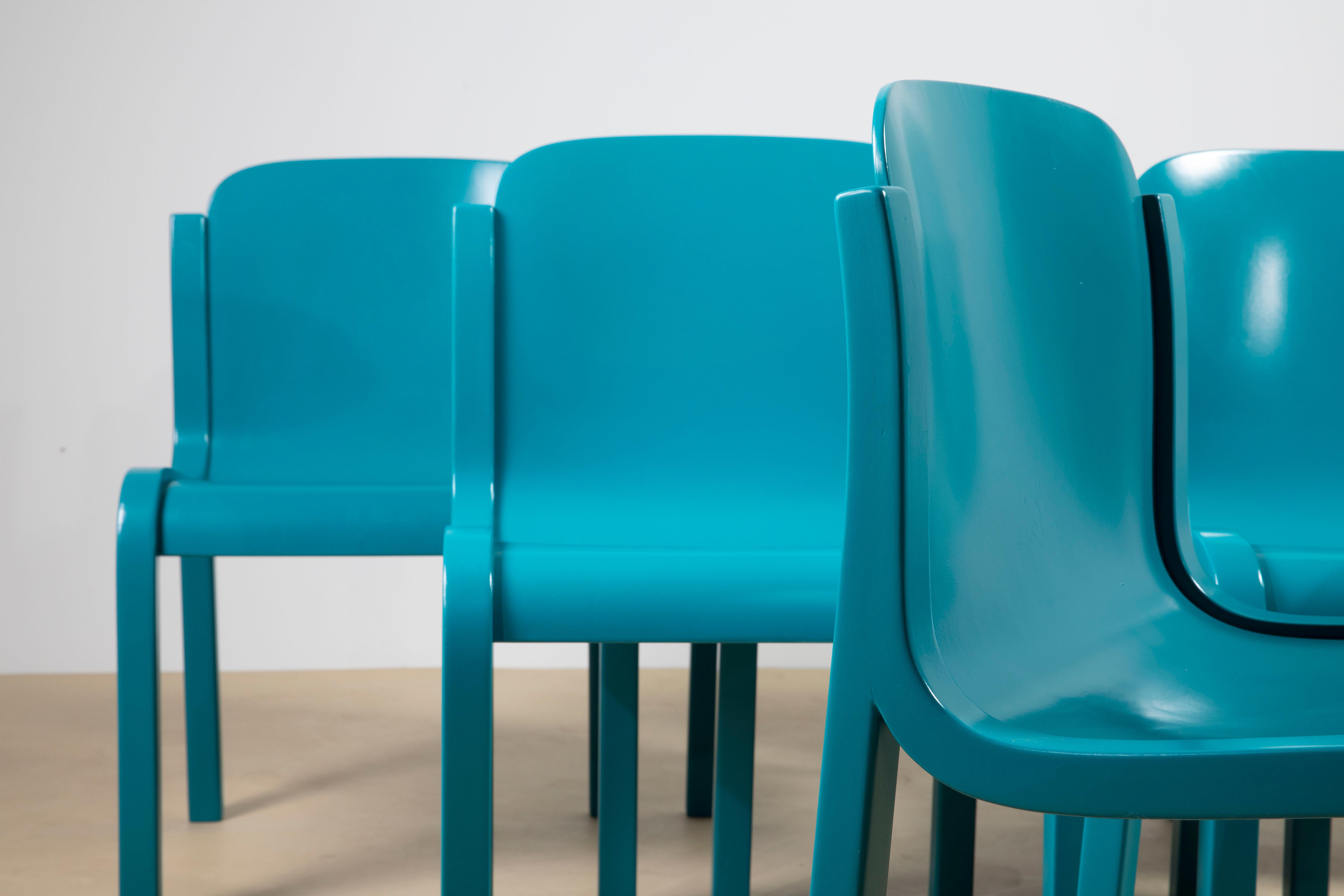 Mid-Century Modern Carlo Bartoli, ensemble de six chaises 