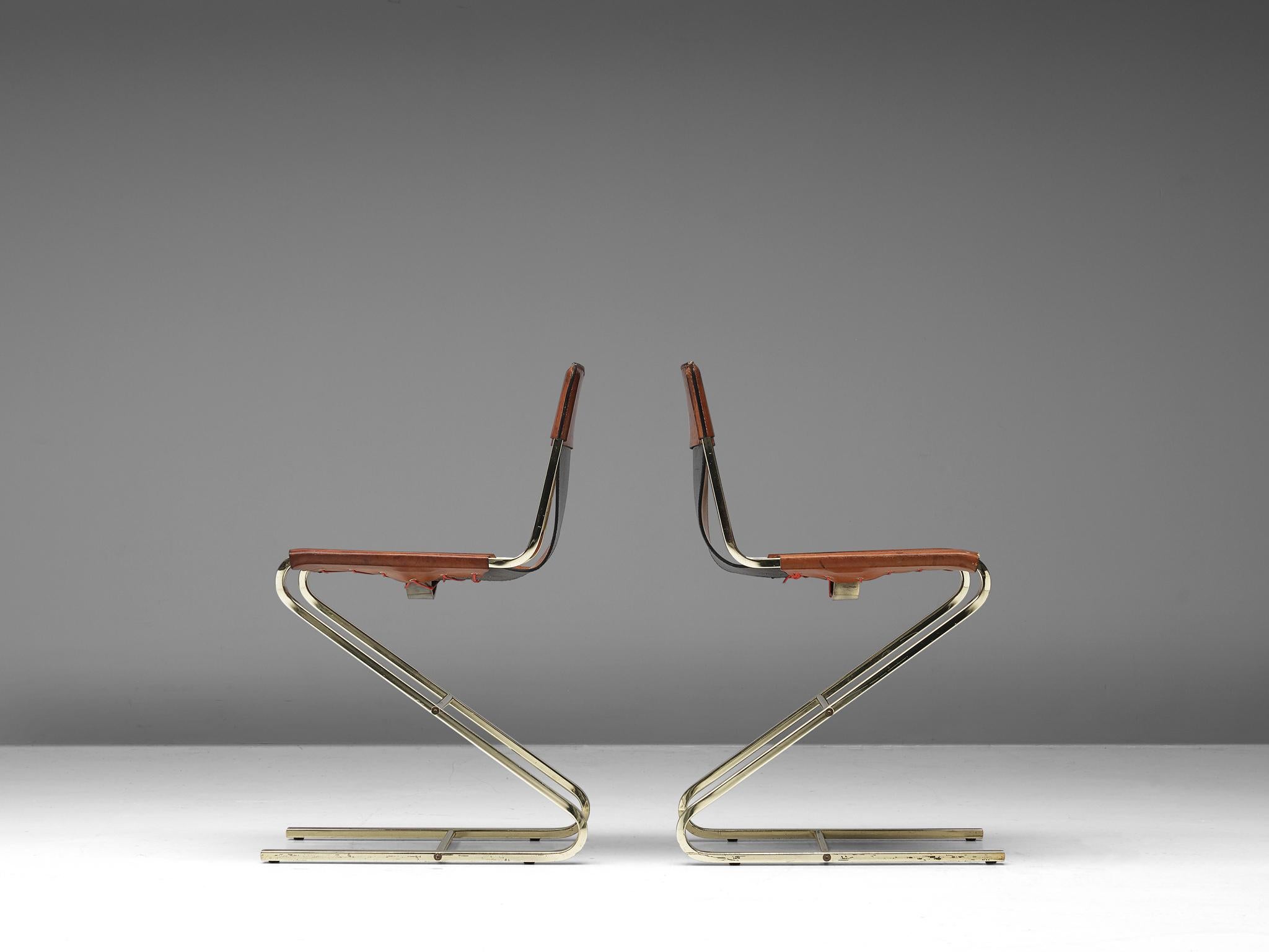 Late 20th Century Carlo Bartoli Set of Eight Tubular Dining Chairs