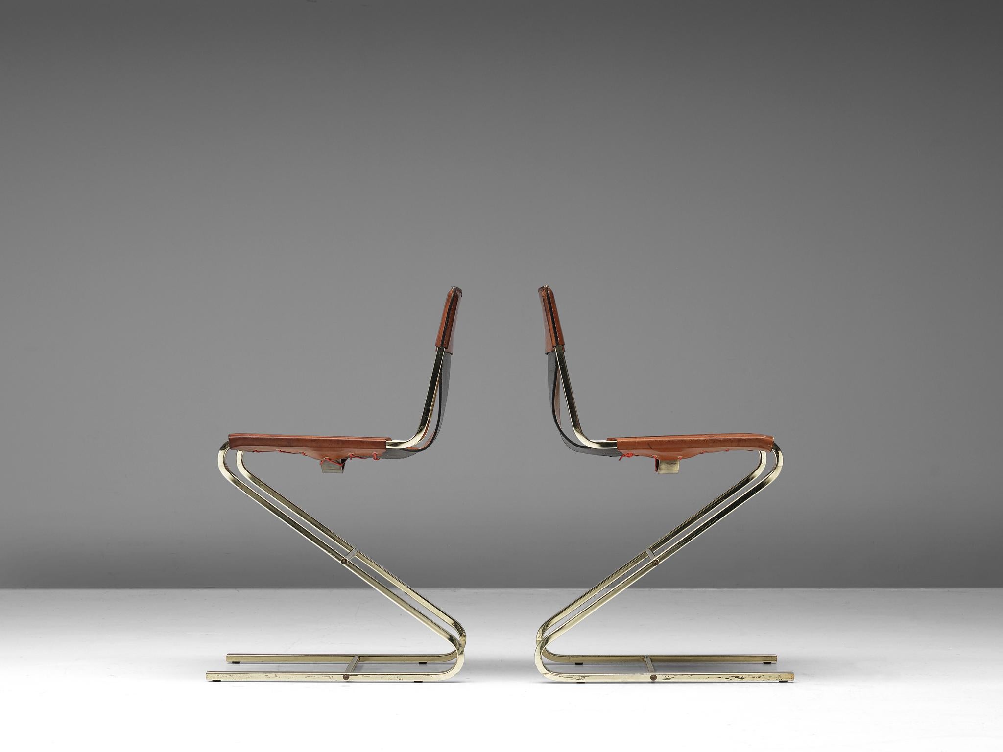 Late 20th Century Carlo Bartoli Set of Six Tubular Dining Chairs