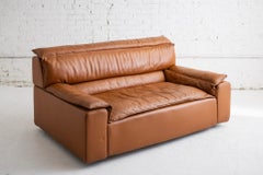 Carlo Bartoli Sofa in Cognac Leather for Rossi Di Albizzate
