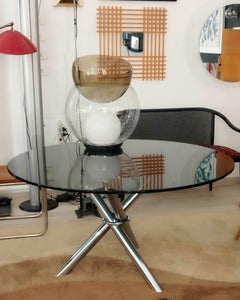 Carlo Bartoli Style Round Dining Table, Italy 1970s