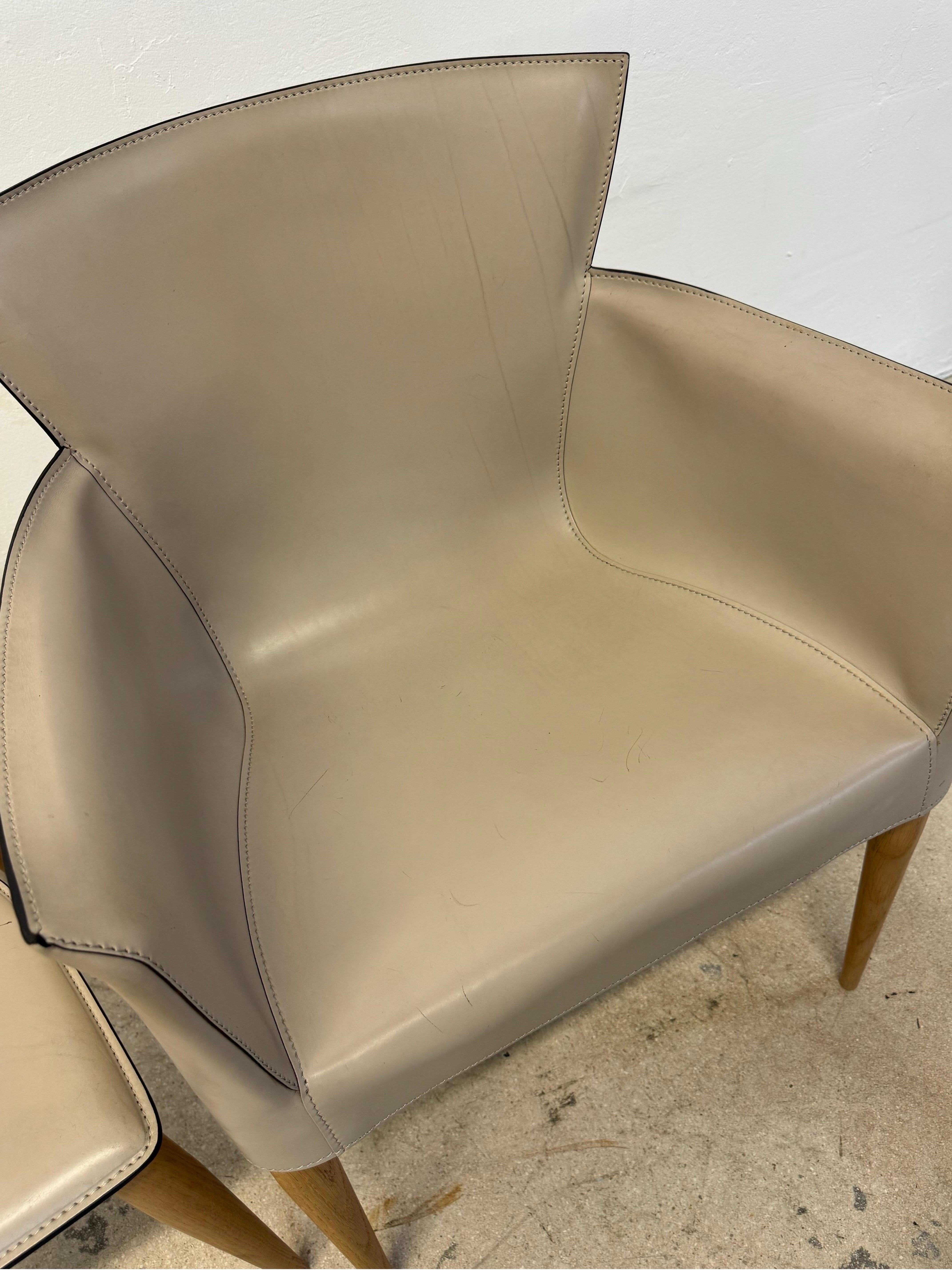 Carlo Bartoli “Vela” Leather Dining Chairs for Matteo Grassi - Set of Six 8