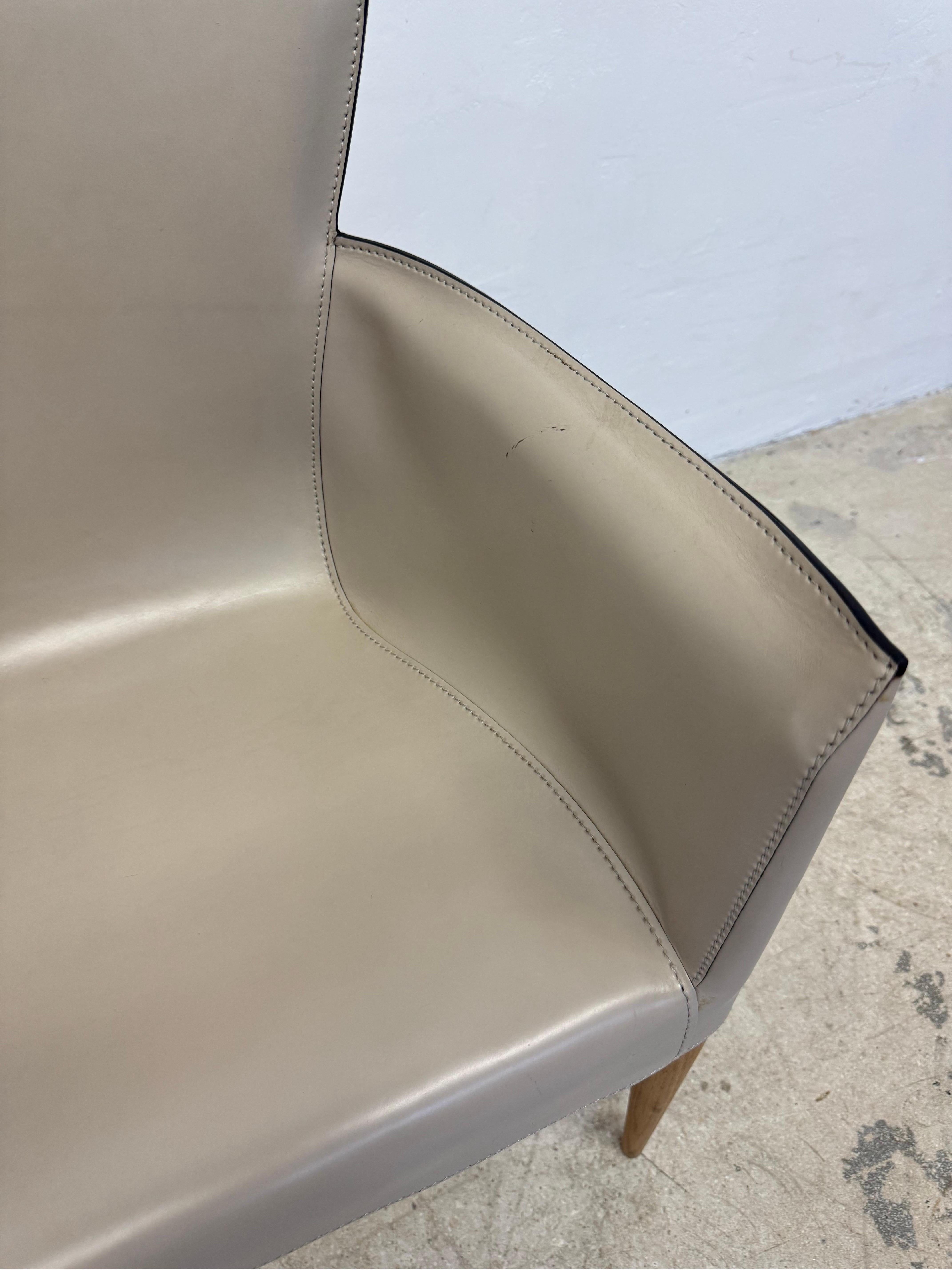 Carlo Bartoli “Vela” Leather Dining Chairs for Matteo Grassi - Set of Six 9