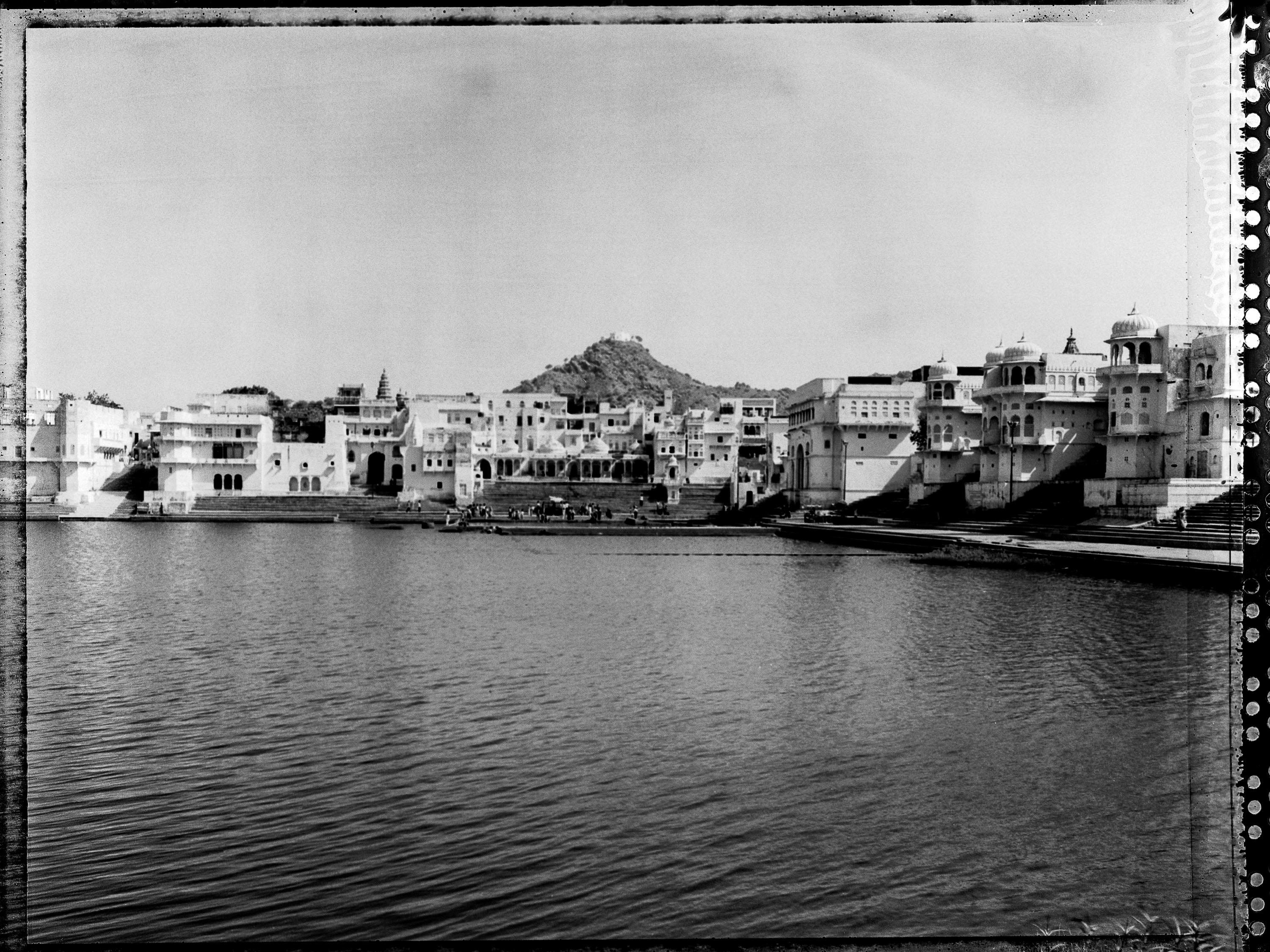 Carlo Bevilacqua Black and White Photograph - Pushkar Holy Lake -  Rajastan - India - ( from  Indian Stills series )