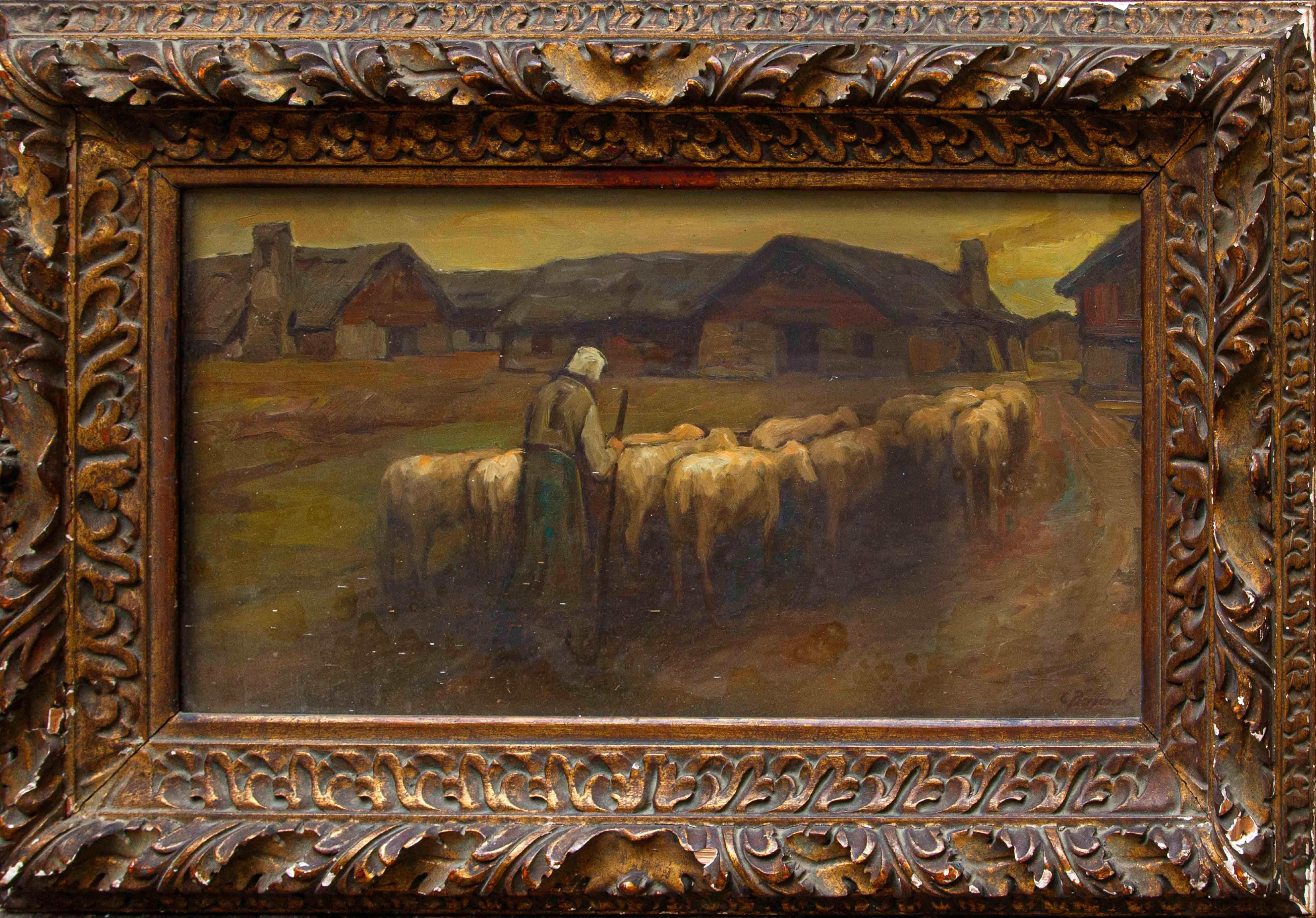 Carlo Bonomi (Turbigo, 1880-1961)

Gregge di pecore

Olio su tela, 32 x 63

Con cornice, cm 51 x 82

Nato a Turbigo, nella Valle del Ticino, Carlo Bonomi frequenta l’Accademia di Brera a cavallo tra Ottocento e Novecento e successivamente segue vari