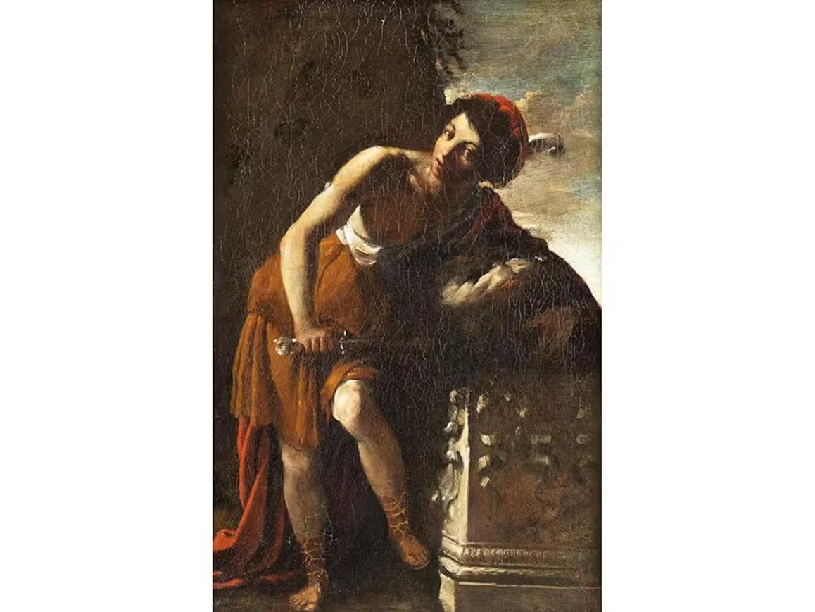Early 17th Century by Carlo Bononi The triumph of David Oil on canvas For Sale 1