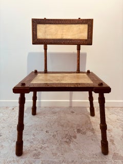 Carlo Bugatti (1856-1940), Chair, wood, parchment and copper, circa 1900.