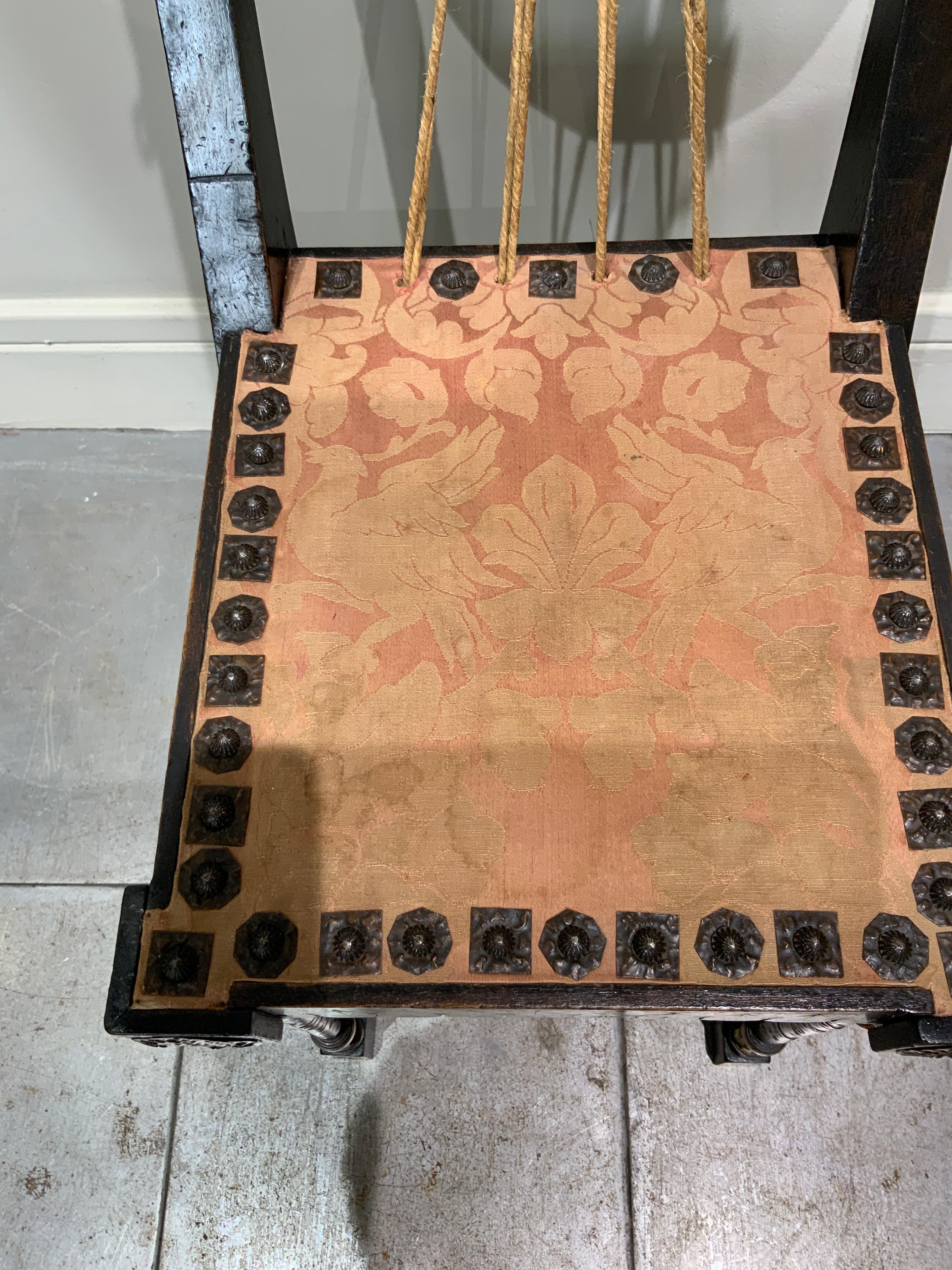 Italian Carlo Bugatti “gong” side chair circa 1910