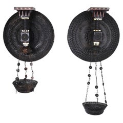 Carlo BUGATTI, Pair of Moorish-Style Wall Sconces