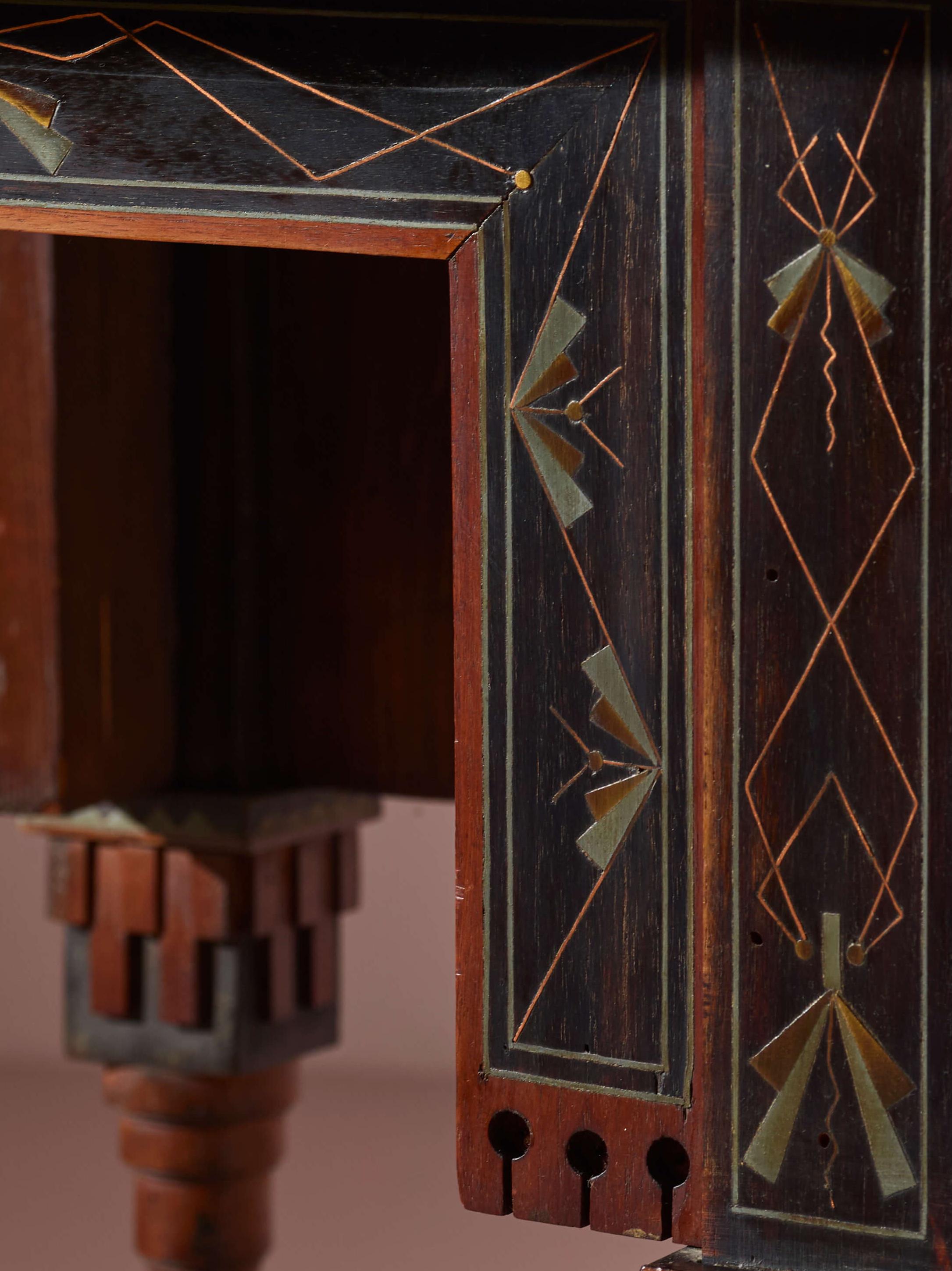 Carlo Bugatti side table, Italy, late 19th century 1