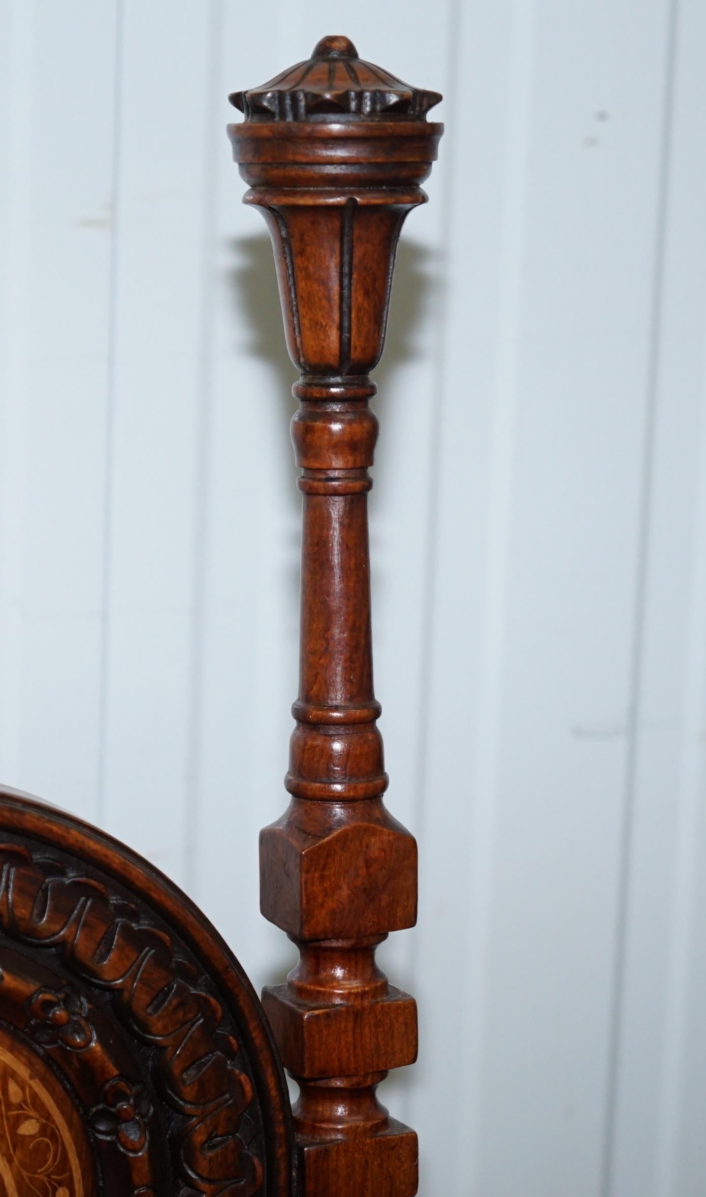 20th Century Carlo Bugatti Throne Chair Solid Hardwood Hand Carved Wood Rare Find, circa 1900