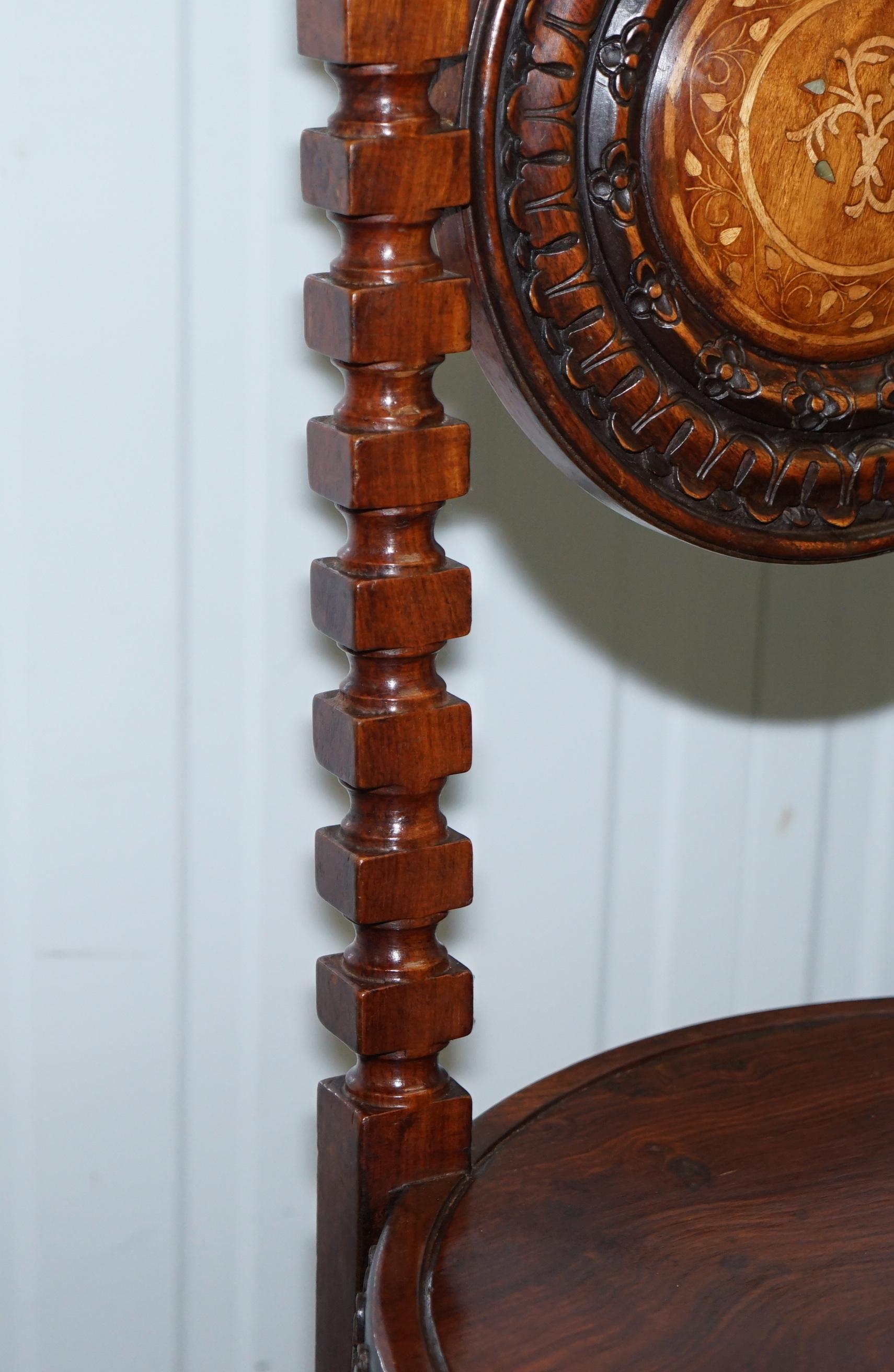 Carlo Bugatti Throne Chair Solid Hardwood Hand Carved Wood Rare Find, circa 1900 1