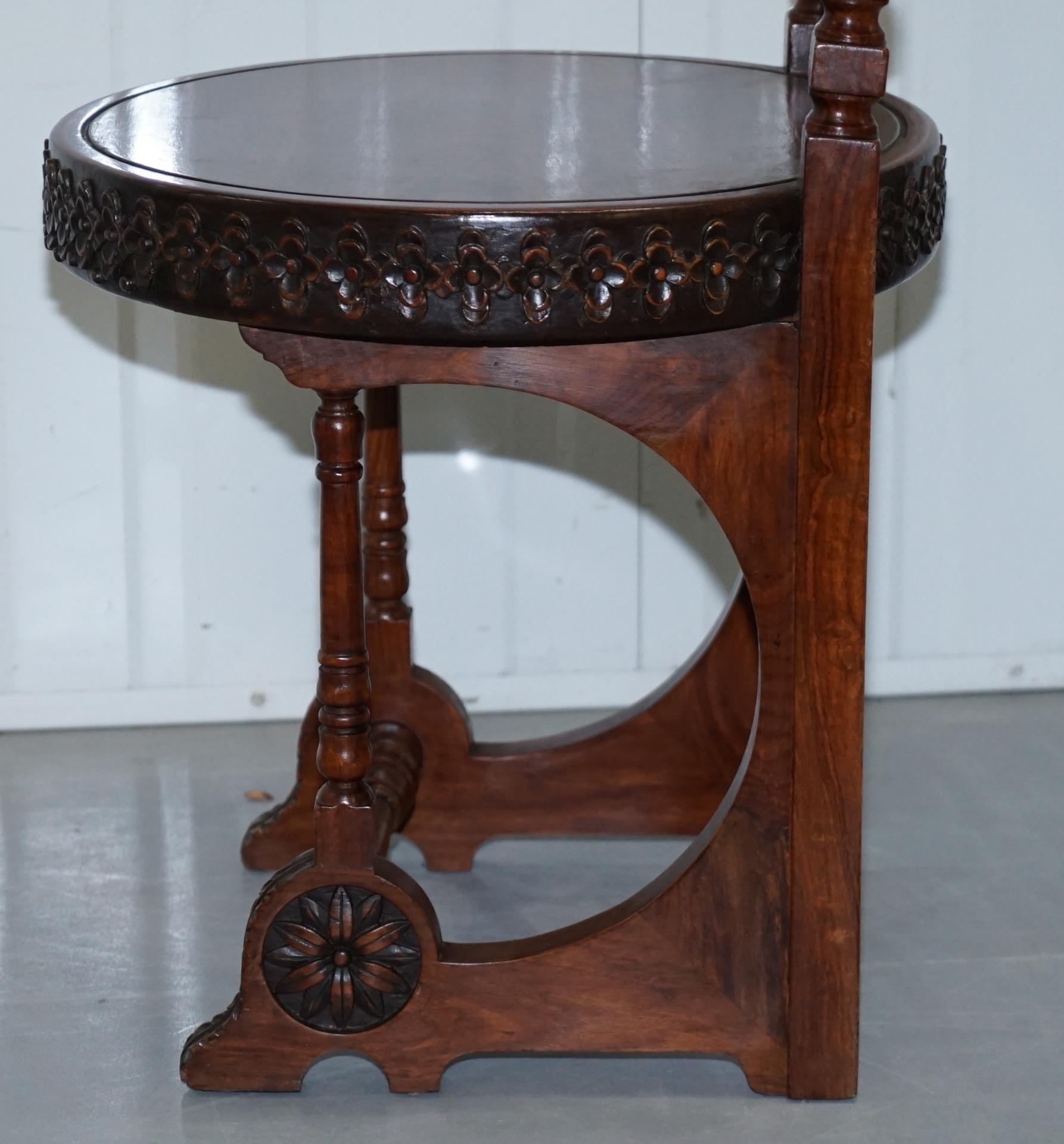 Carlo Bugatti Throne Chair Solid Hardwood Hand Carved Wood Rare Find, circa 1900 10