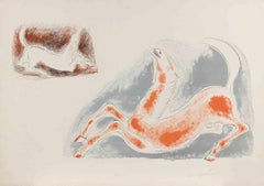Horses - Lithograph by Carlo Canestrari - 1980s