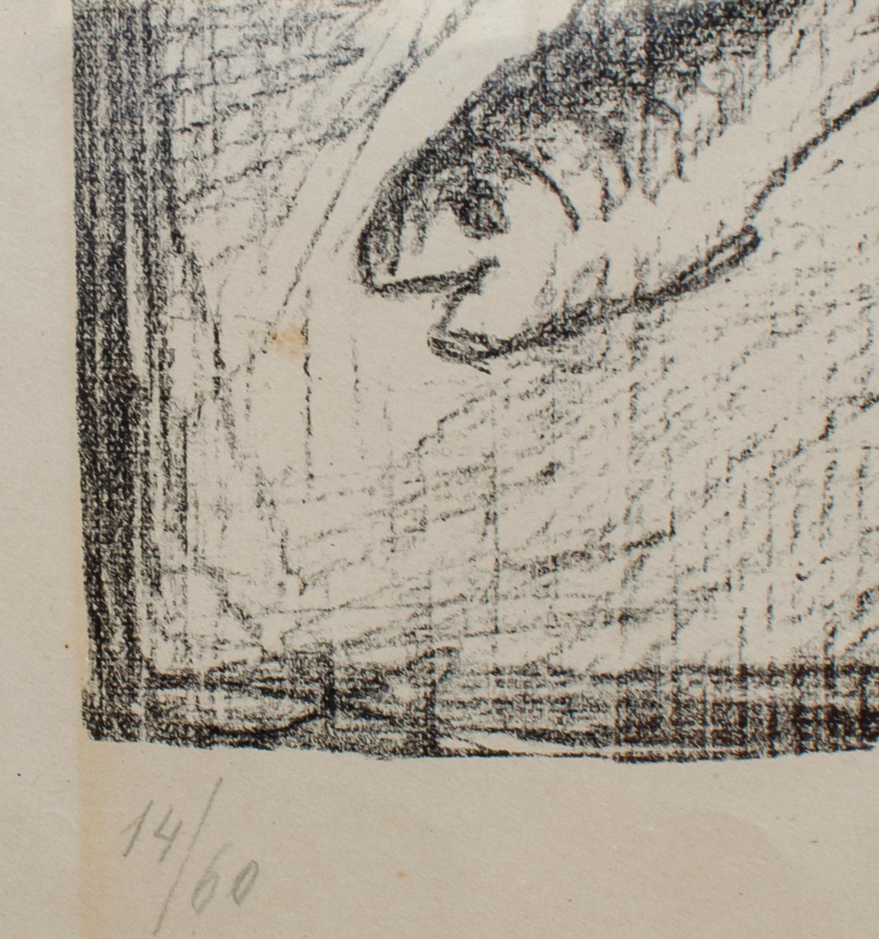 Carlo Carrà 1916 Litografia futurista in vendita 3