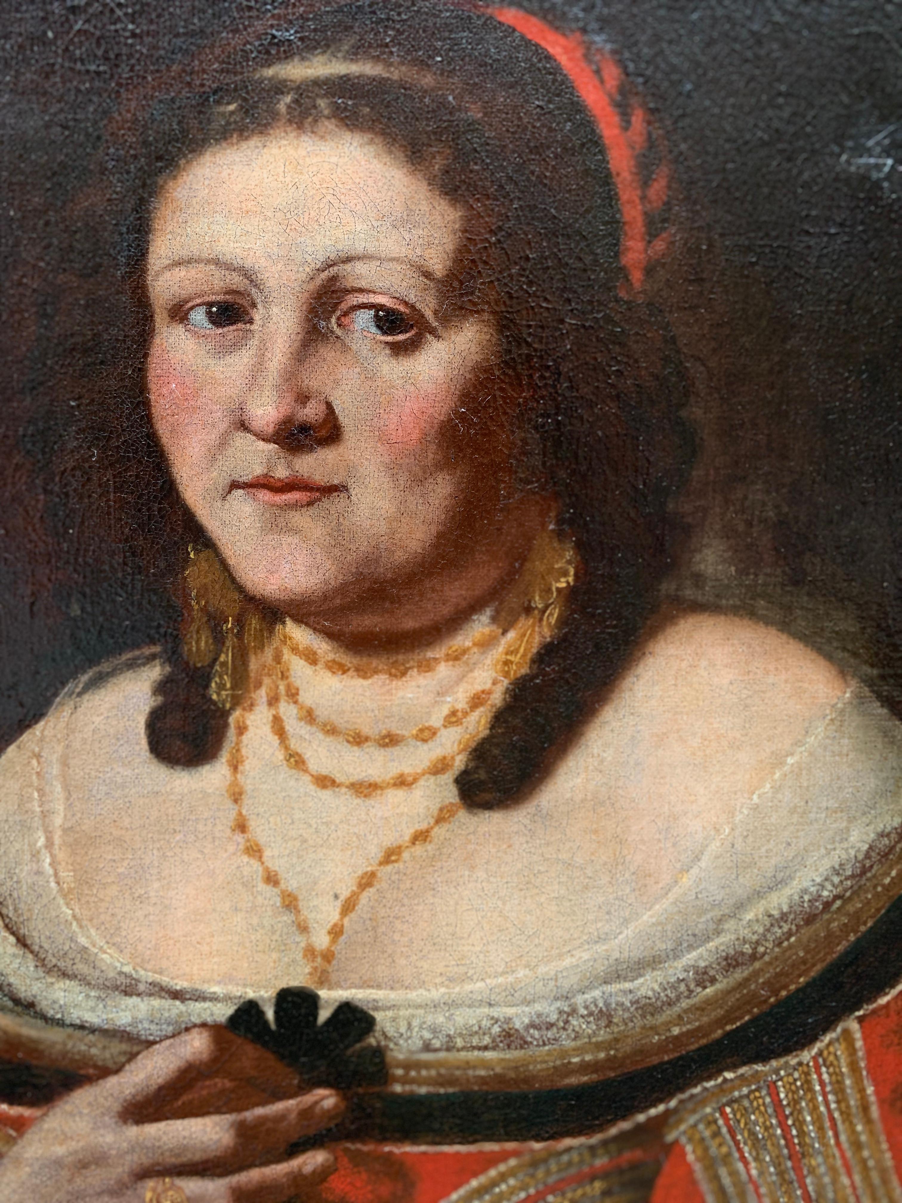 Portrait Of A Noblewoman. Attributed To Carlo Ceresa. About 1640. For Sale 4