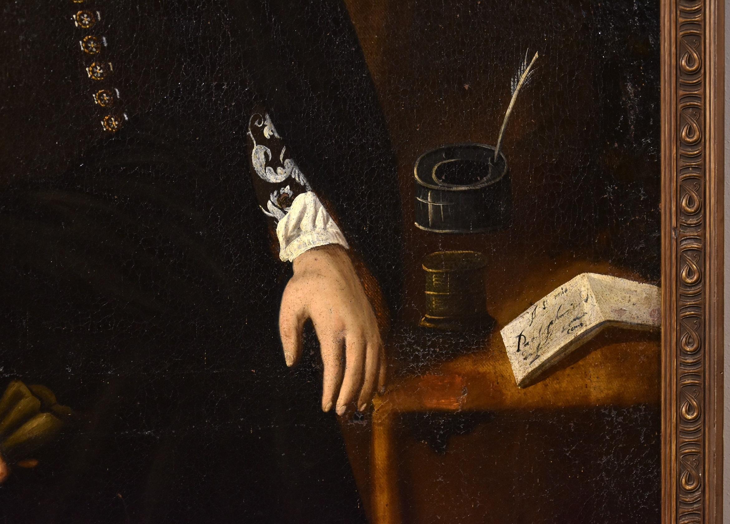 Portrait Homme Noble Ceresa Peinture Huile sur toile Vieux maître 17ème siècle Italie Art en vente 9