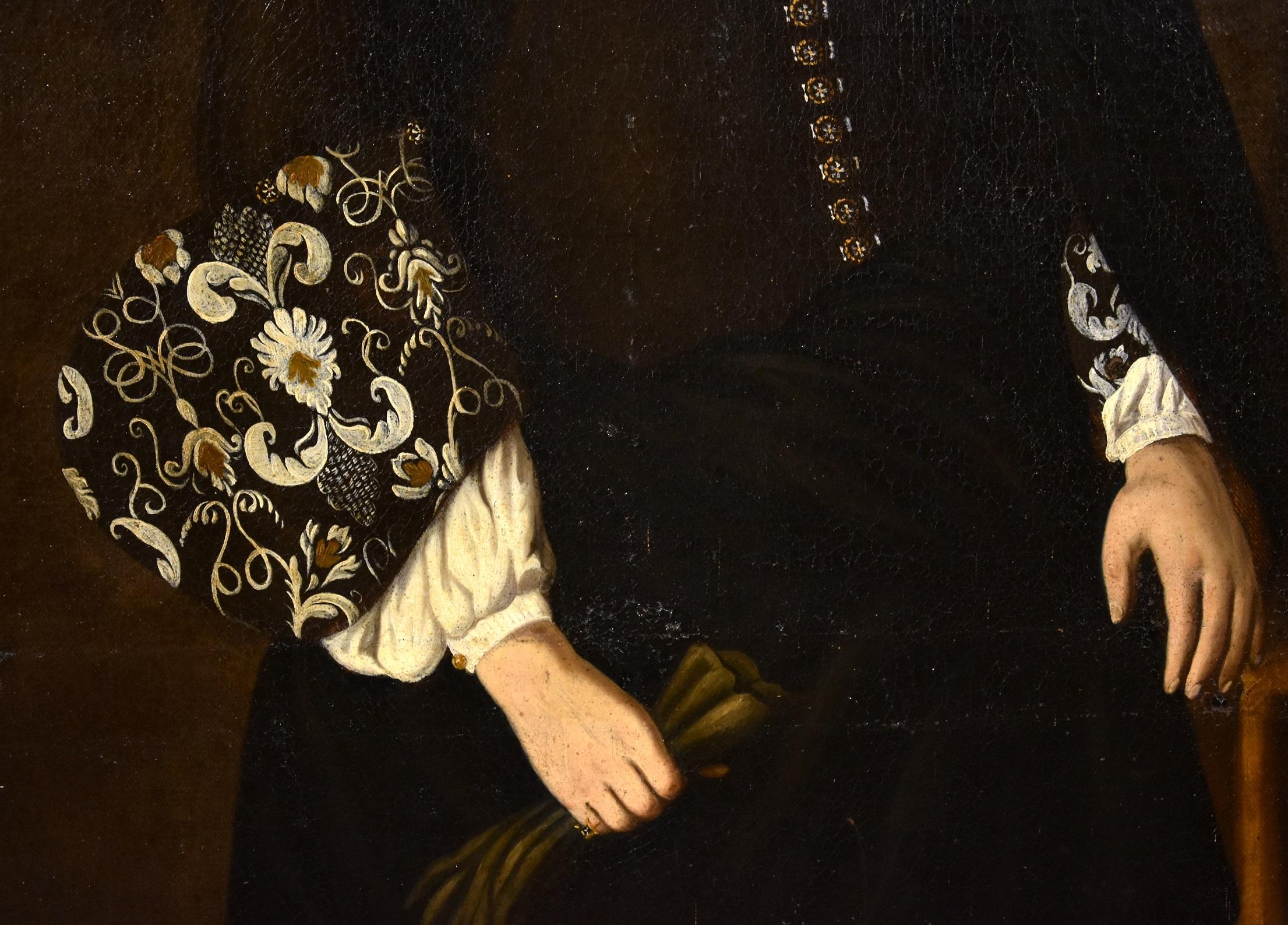 Portrait Noble Man Ceresa Paint Oil on canvas Old master 17th Century Italy Art For Sale 6
