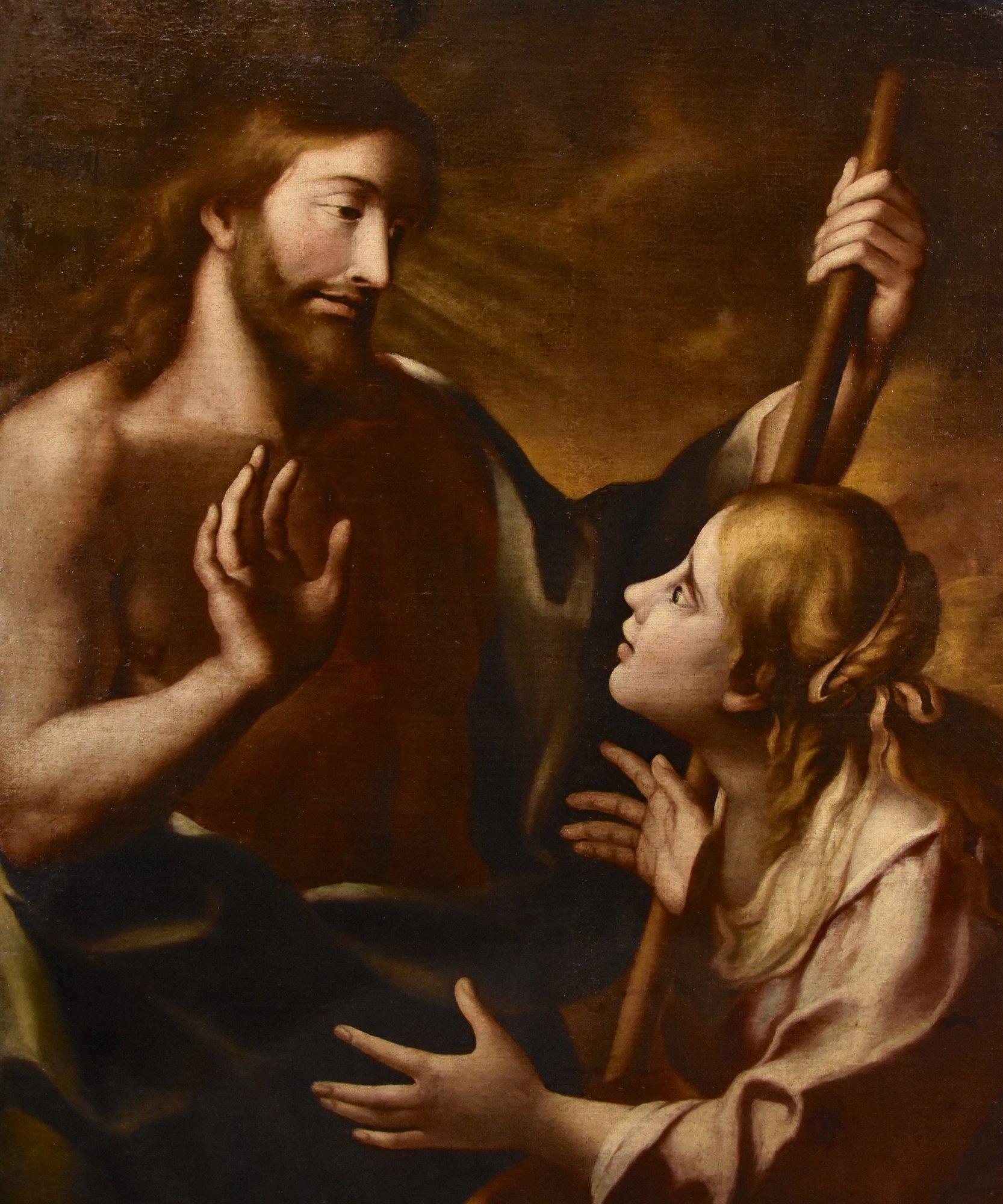 Noli Me Tangere Cristo Magdalena Cignani Pintura Siglo XVII Óleo sobre lienzo Italia en venta 3