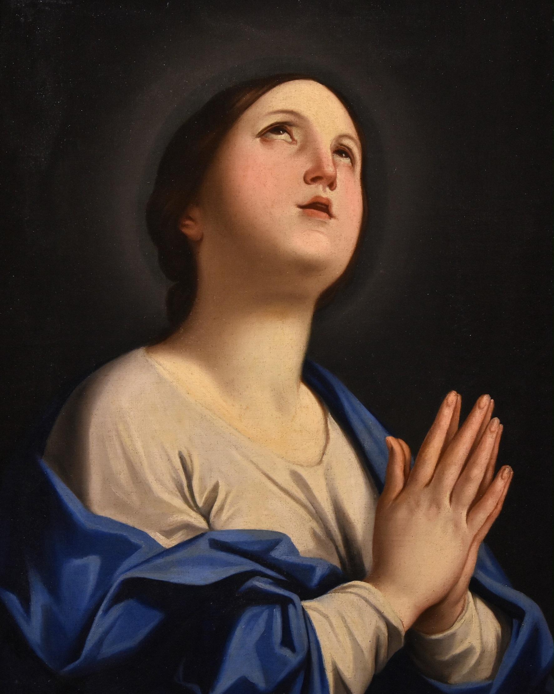 Peinture à l'huile sur toile Virgin Cignani, huile sur toile, ancien maître, art religieux italien du XVIIe siècle - Painting de Carlo Cignani (Bologna 1628 - Forlì 1719)