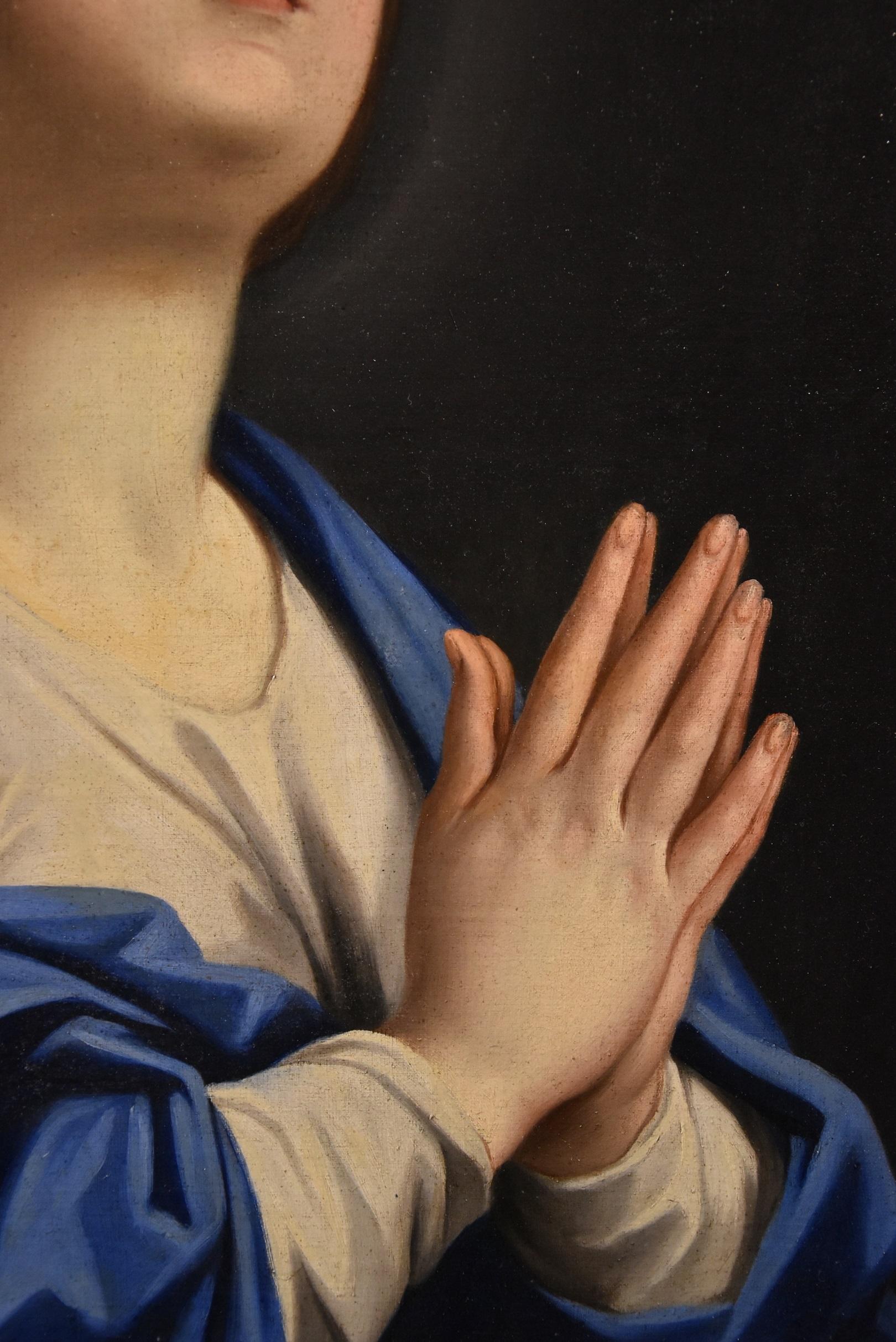 Peinture à l'huile sur toile Virgin Cignani, huile sur toile, ancien maître, art religieux italien du XVIIe siècle 1