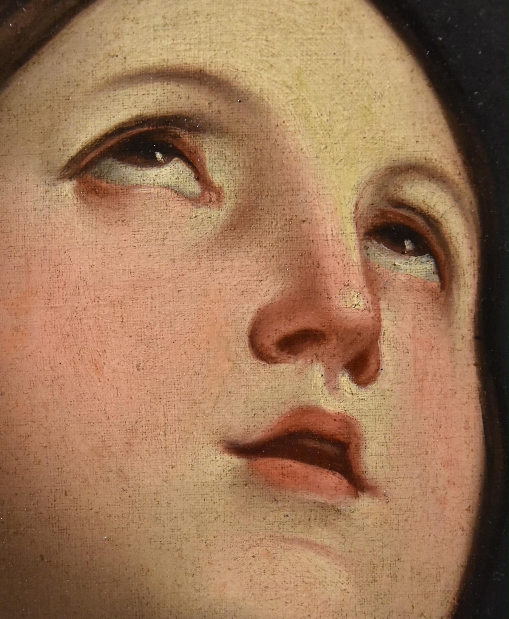 Peinture à l'huile sur toile Virgin Cignani, huile sur toile, ancien maître, art religieux italien du XVIIe siècle 2