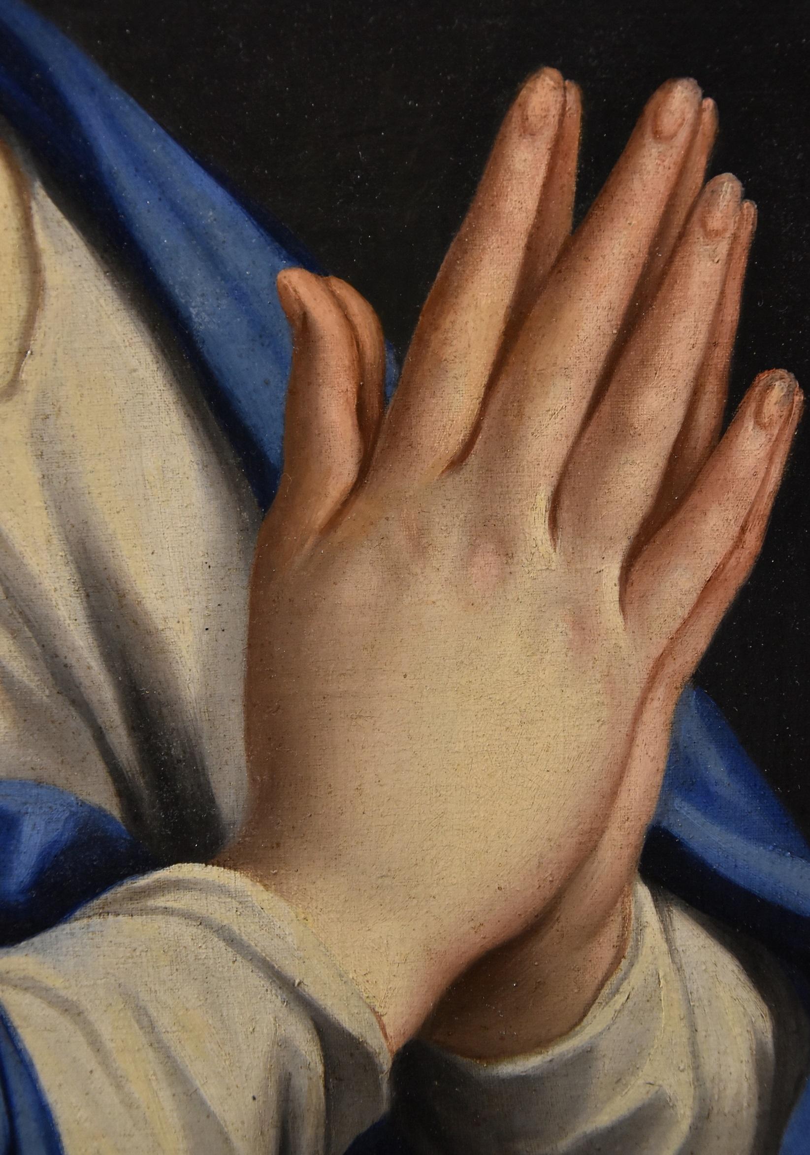 Peinture à l'huile sur toile Virgin Cignani, huile sur toile, ancien maître, art religieux italien du XVIIe siècle 3