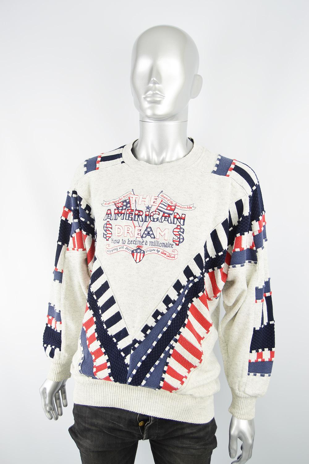 Vintage Retro Carlo Colucci Suéter Suéter Knitter 80s 90s Ropa Ropa para hombre Jerséis Jerséis 