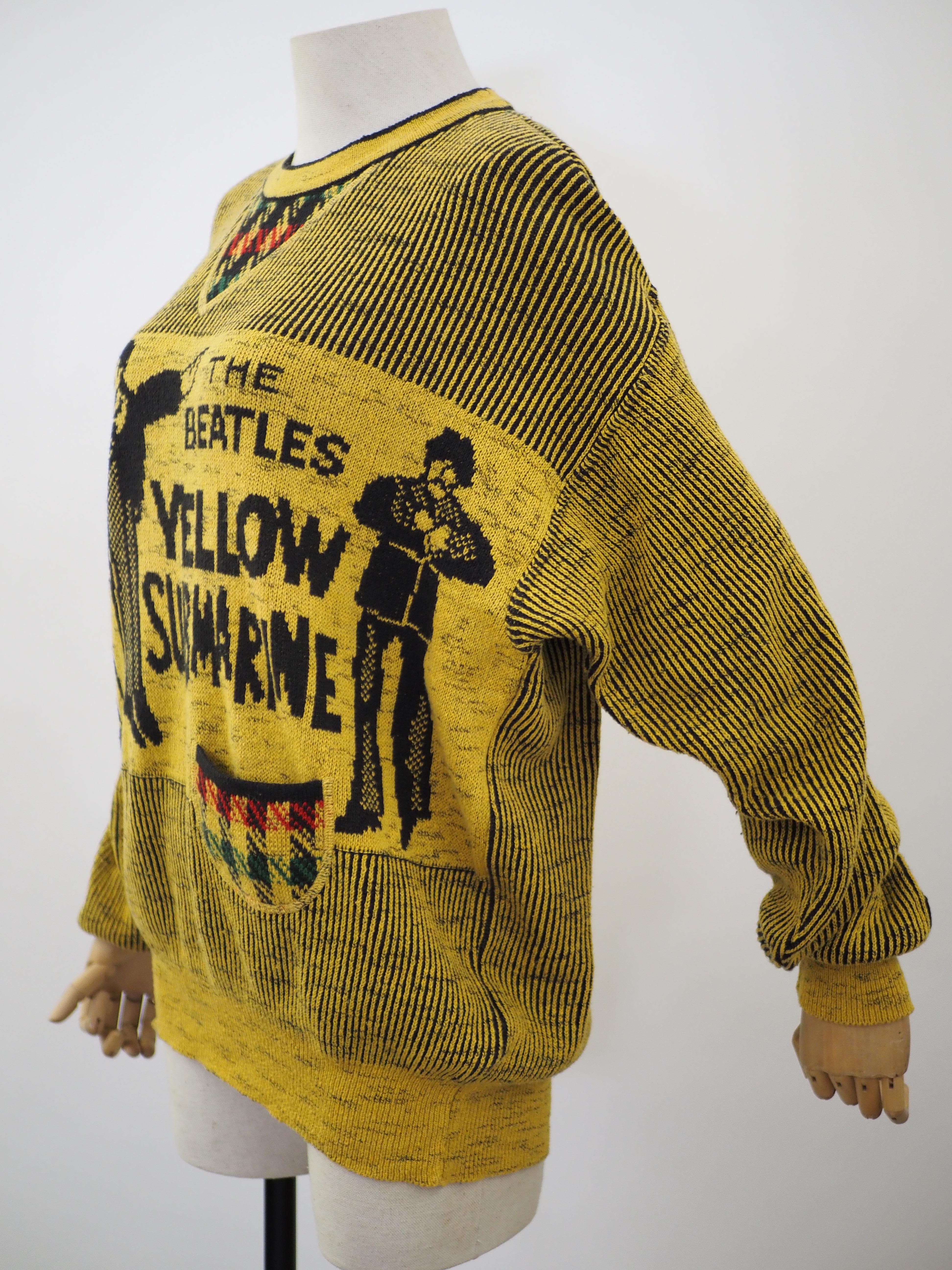 Carlo Colucci yellow The Beatles sweater For Sale 4