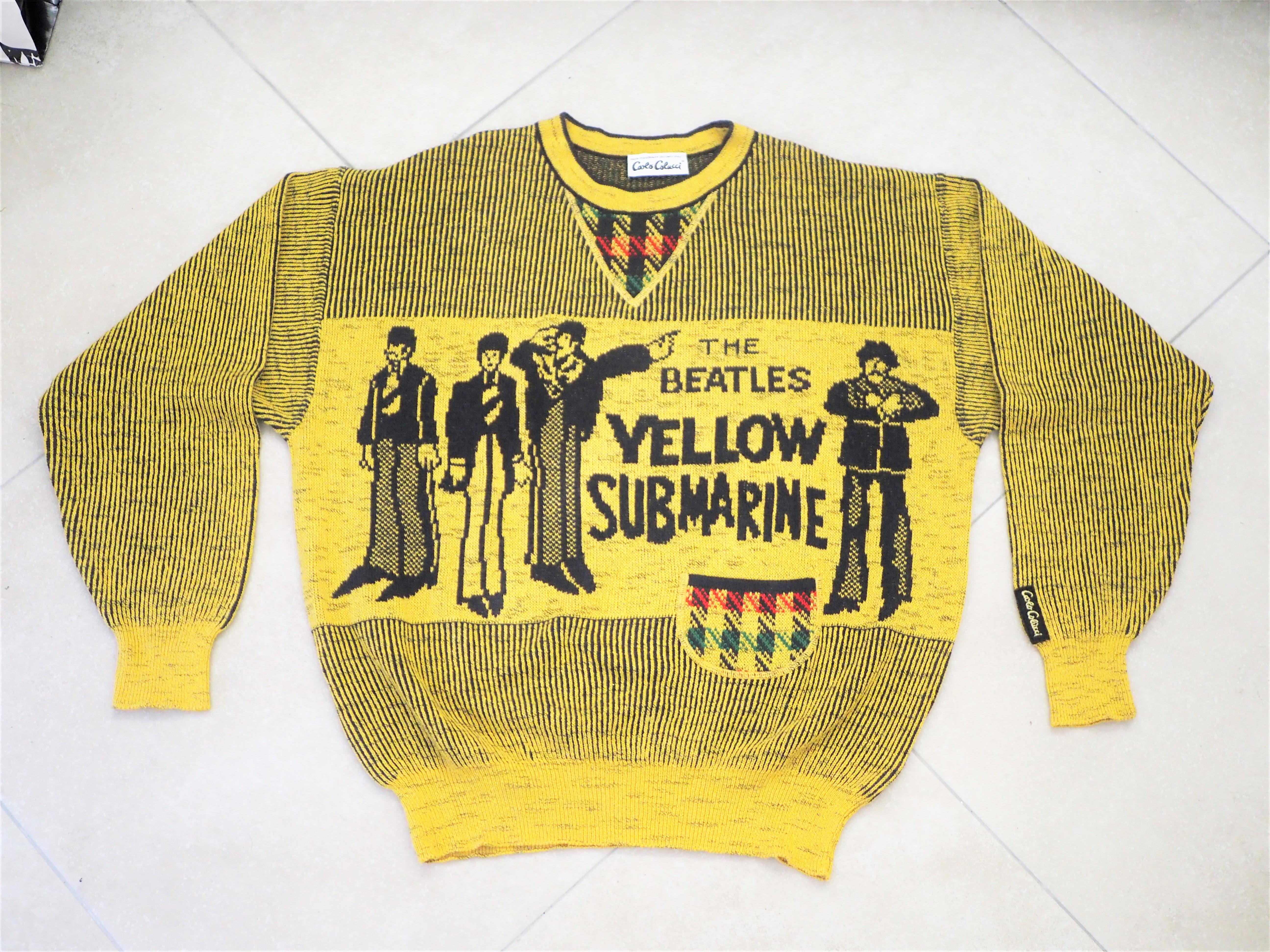 Pull jaune The Beatles de Carlo Colucci