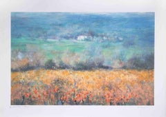 Landscape - Lithograph by Carlo Cordua - 1980s