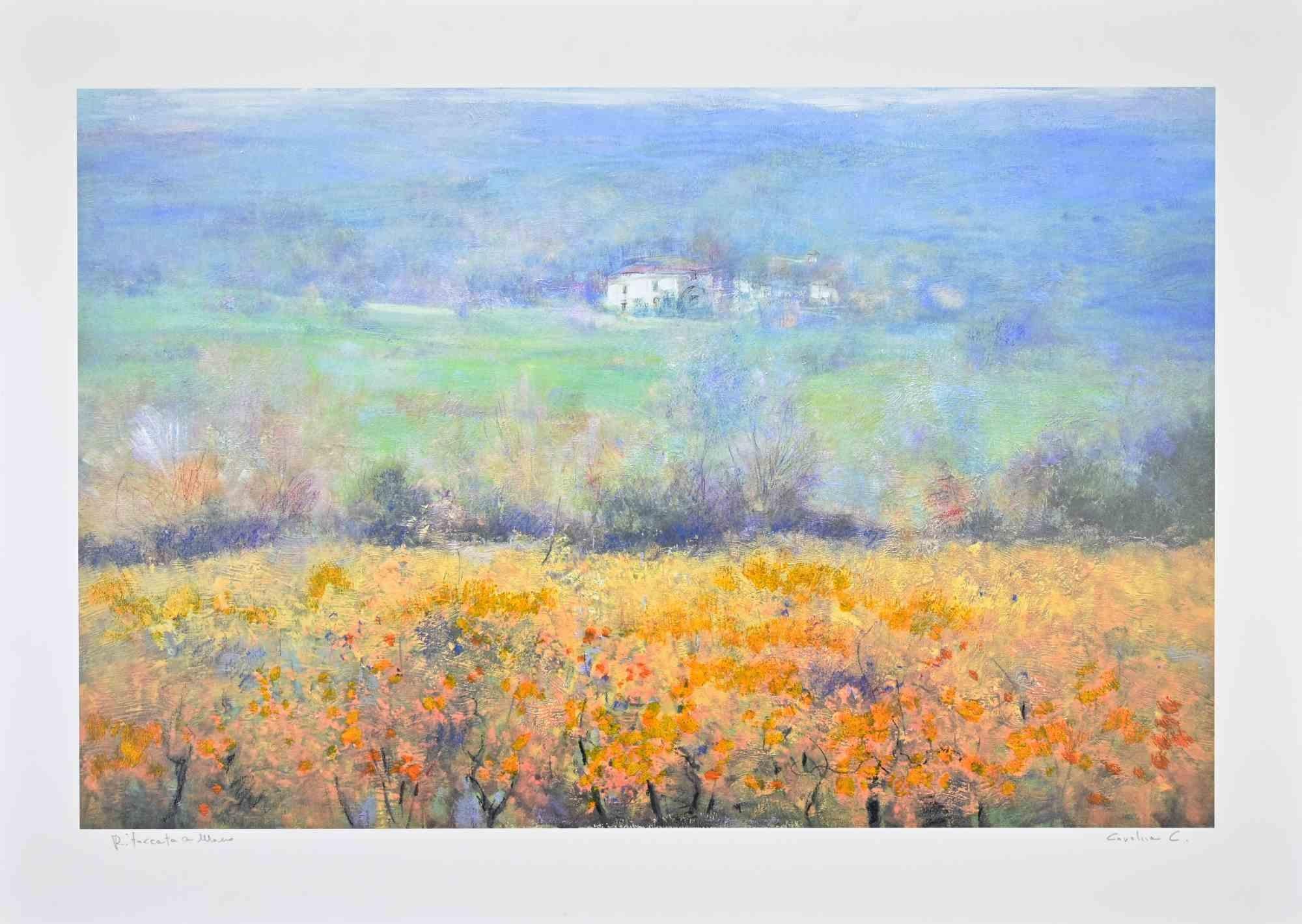 Landscape - Lithograph by Carlo Cordua - 1980s