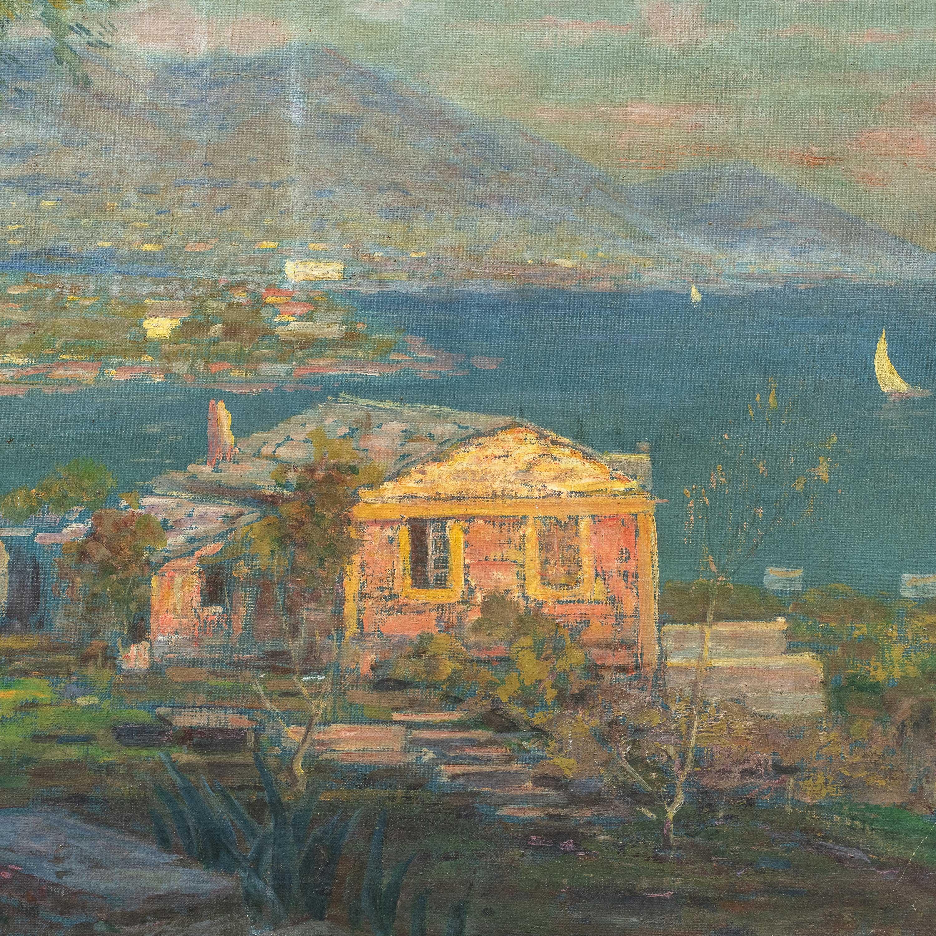 Carlo  Tagliabue (pittore milanese) - Paesaggio del primo Novecento - Painting di Carlo Costantino Tagliabue