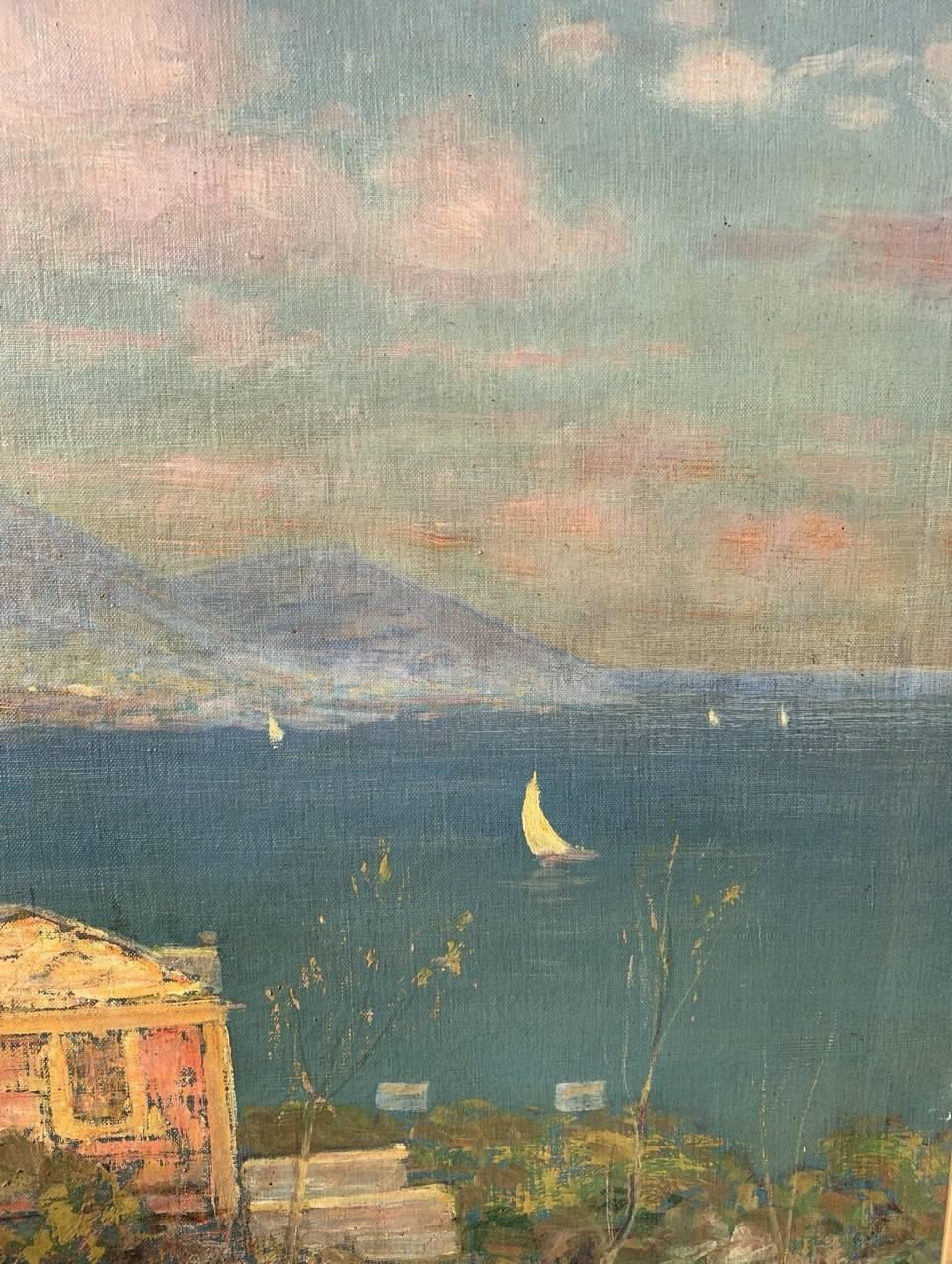 Carlo  Tagliabue (pittore milanese) - Paesaggio del primo Novecento in vendita 5
