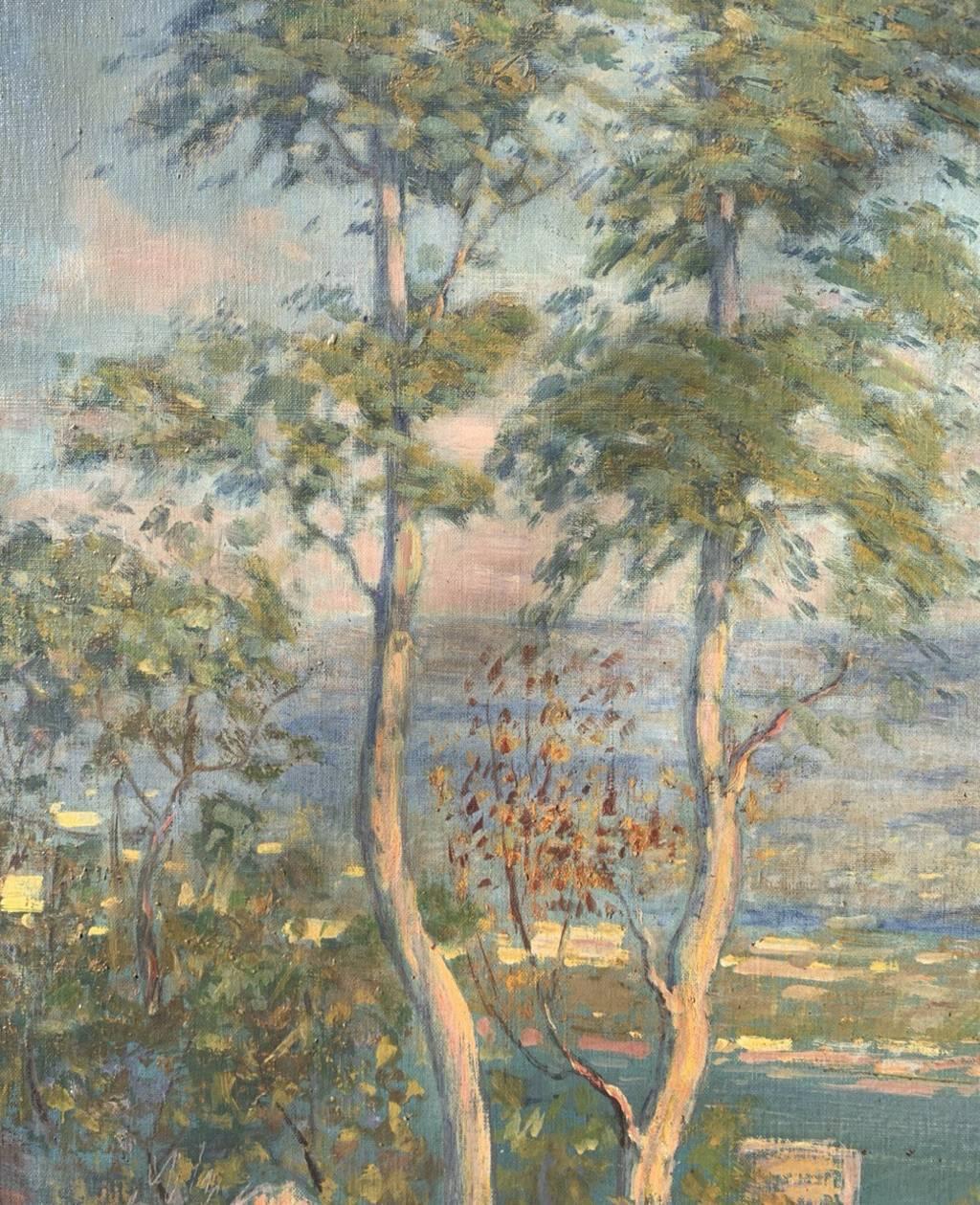 Carlo Costantino Tagliabue (Bresso 1880 - Milano 1960) - Il Golfo di Rapallo.

100 x 140 cm senza cornice, 129 x 169 cm con cornice.

Olio su tela in cornice di legno intagliato.

- Opera firmata in basso a sinistra: 