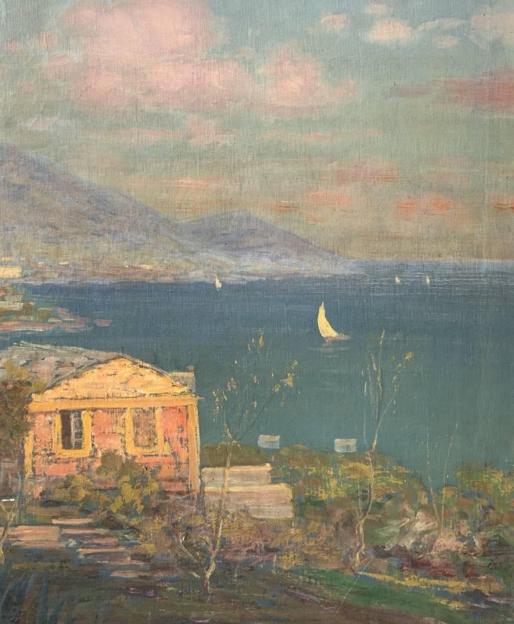 Carlo  Tagliabue (pittore milanese) - Paesaggio del primo Novecento in vendita 3