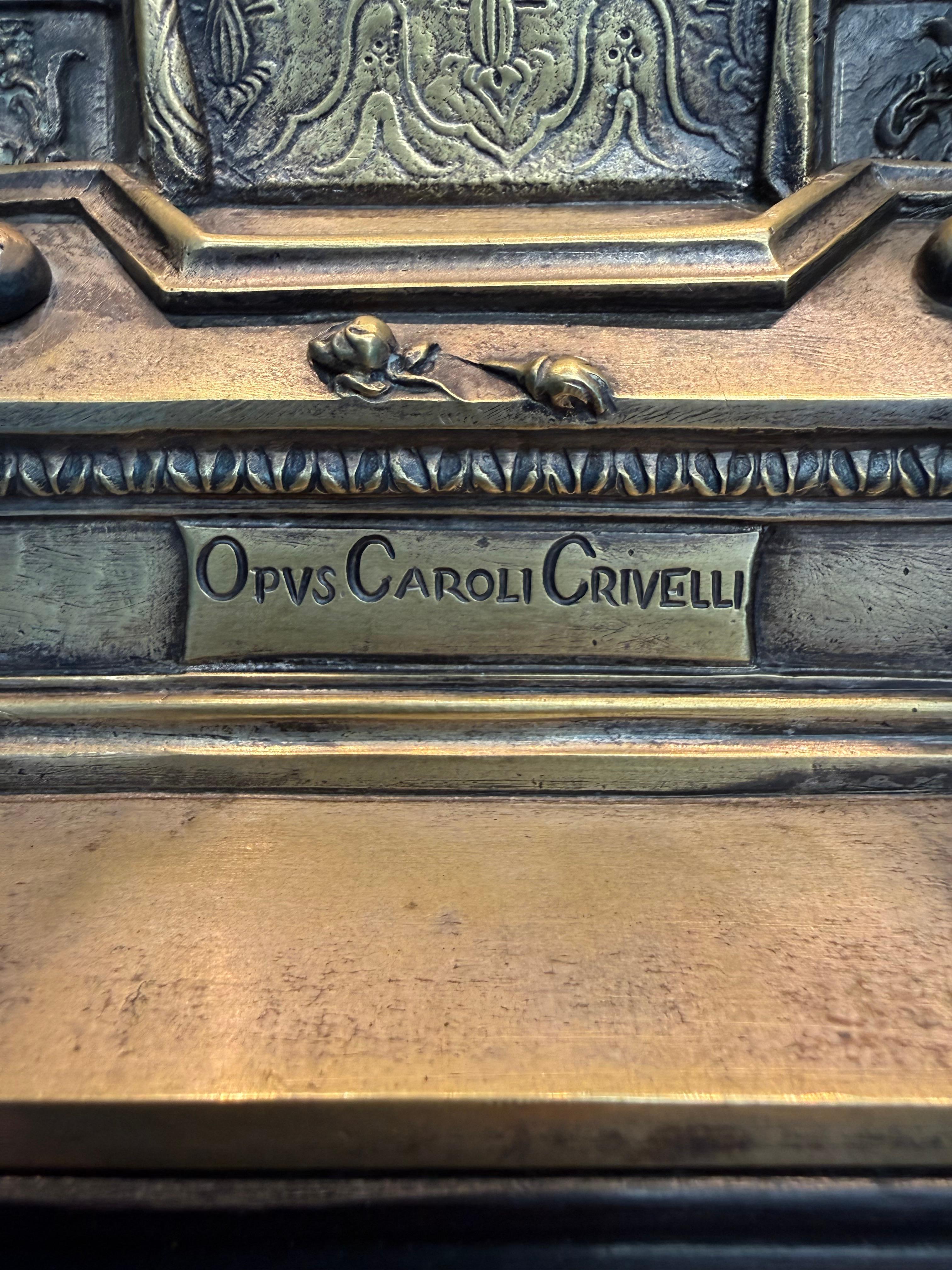 Pala di bronzo di San Domenico di Camerino - Sculpture di Carlo Crivelli