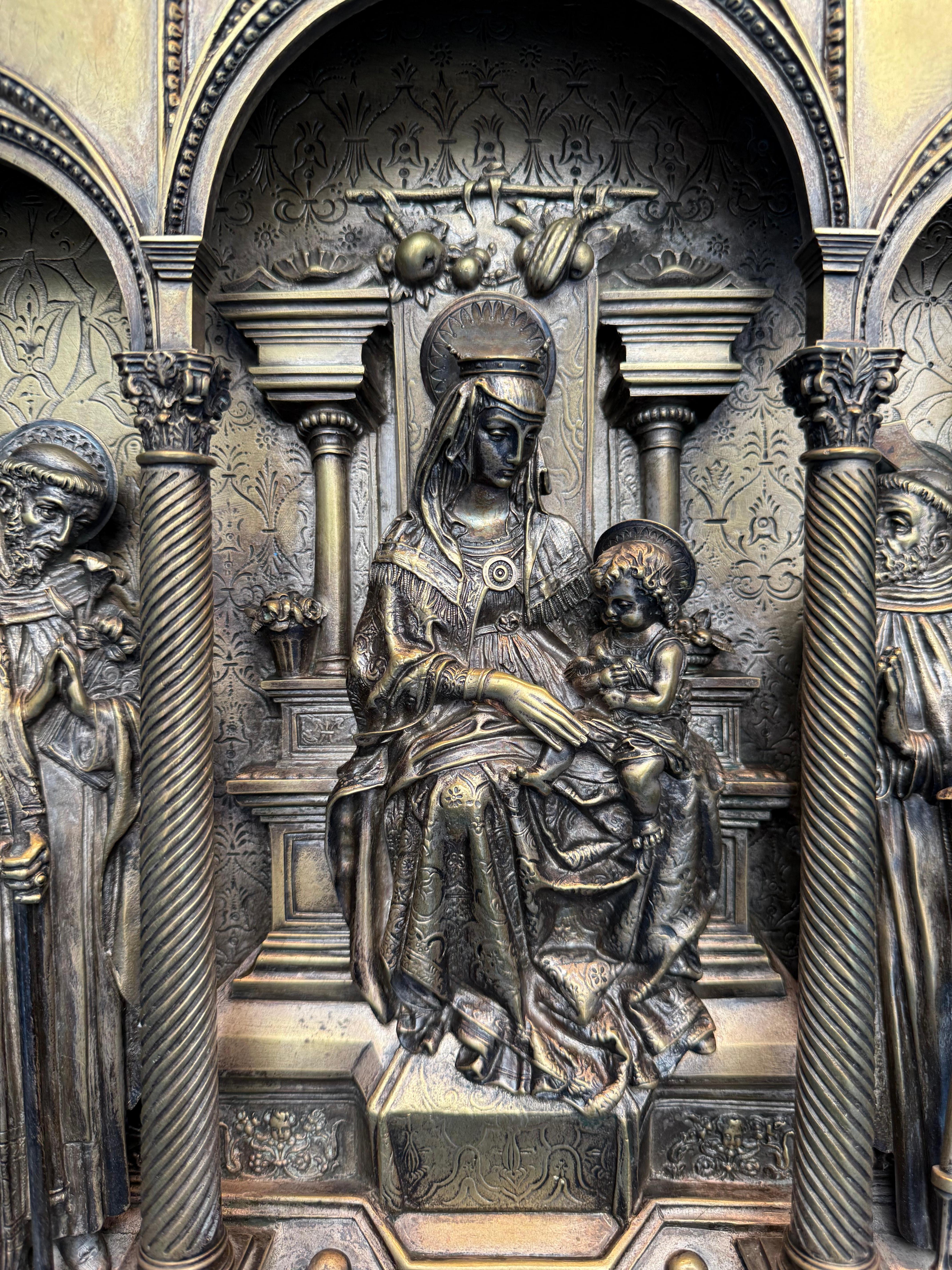 Rappresentazione della Pala di San Domenico di Camerino, dipinta da Carlo Crivelli nel 1482 e realizzata da Antonio Pandiani nel XIX secolo.