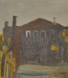 Oil on canvas "Country house" by Carlo Dalla Zorza - 1945, Italy