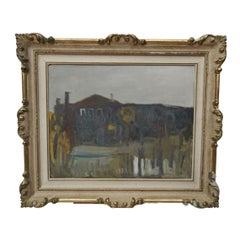 Öl auf Leinwand "Landhaus" von Carlo Dalla Zorza - 1945, Italien