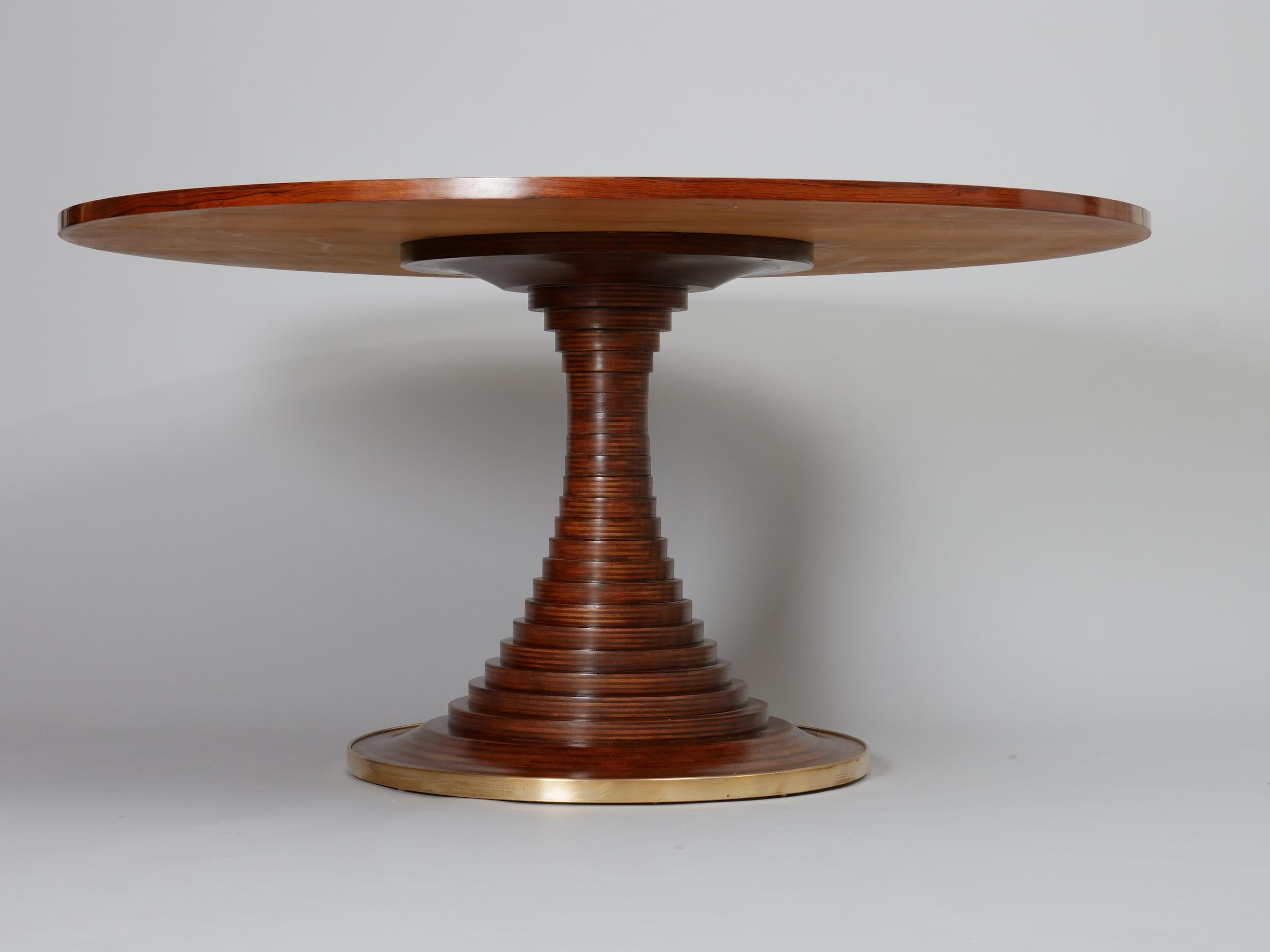 Wood Carlo de Carli  centre or dining table by Sormani, Italy For Sale