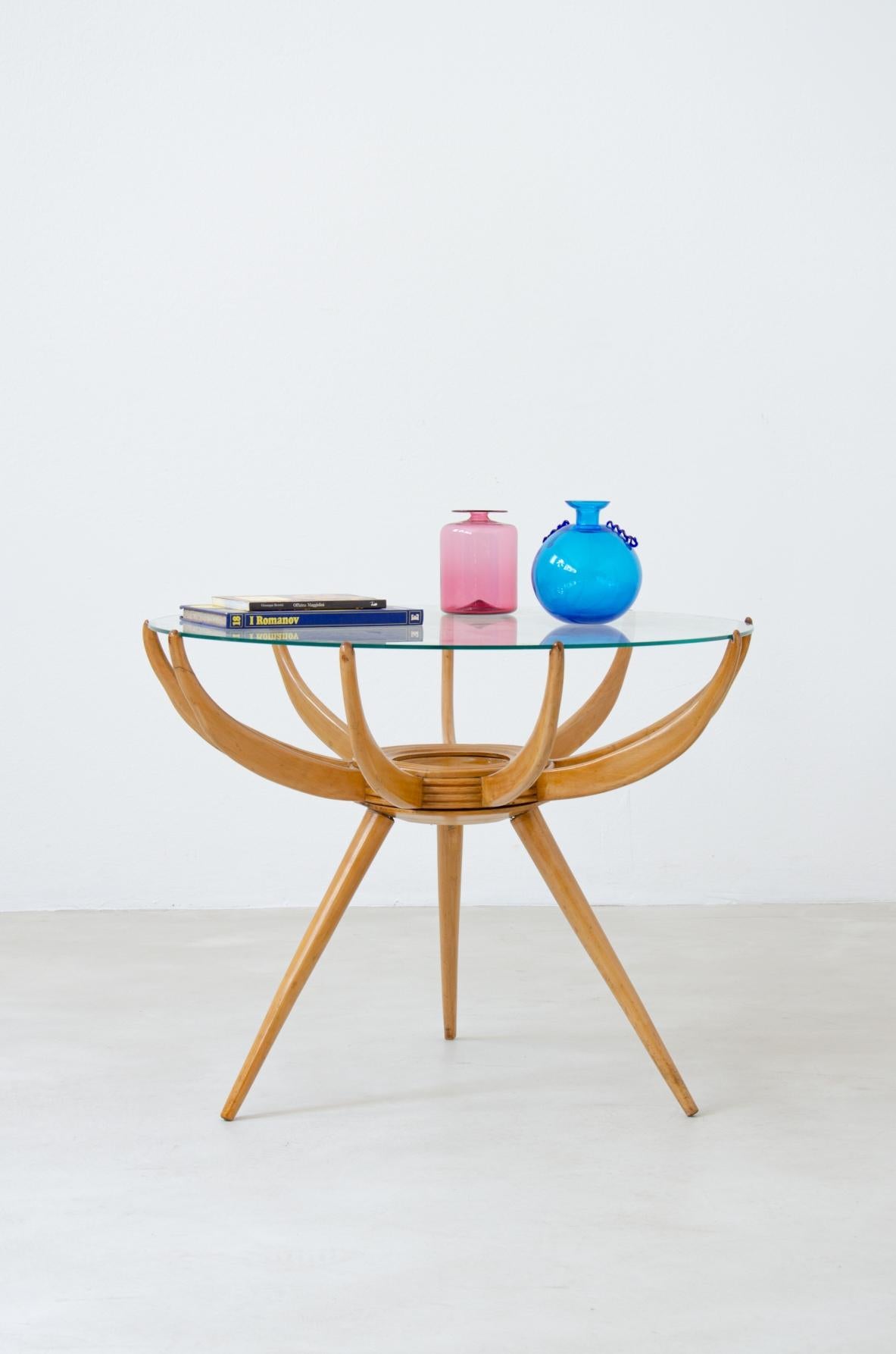 Mid-Century Modern Carlo de Carli, Coffee table in blond maple For Sale