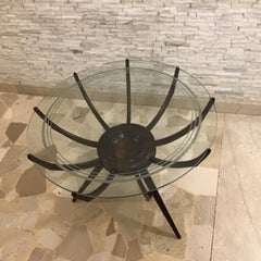 Carlo De Carli Coffee Table Wood Glass 1950 Italy