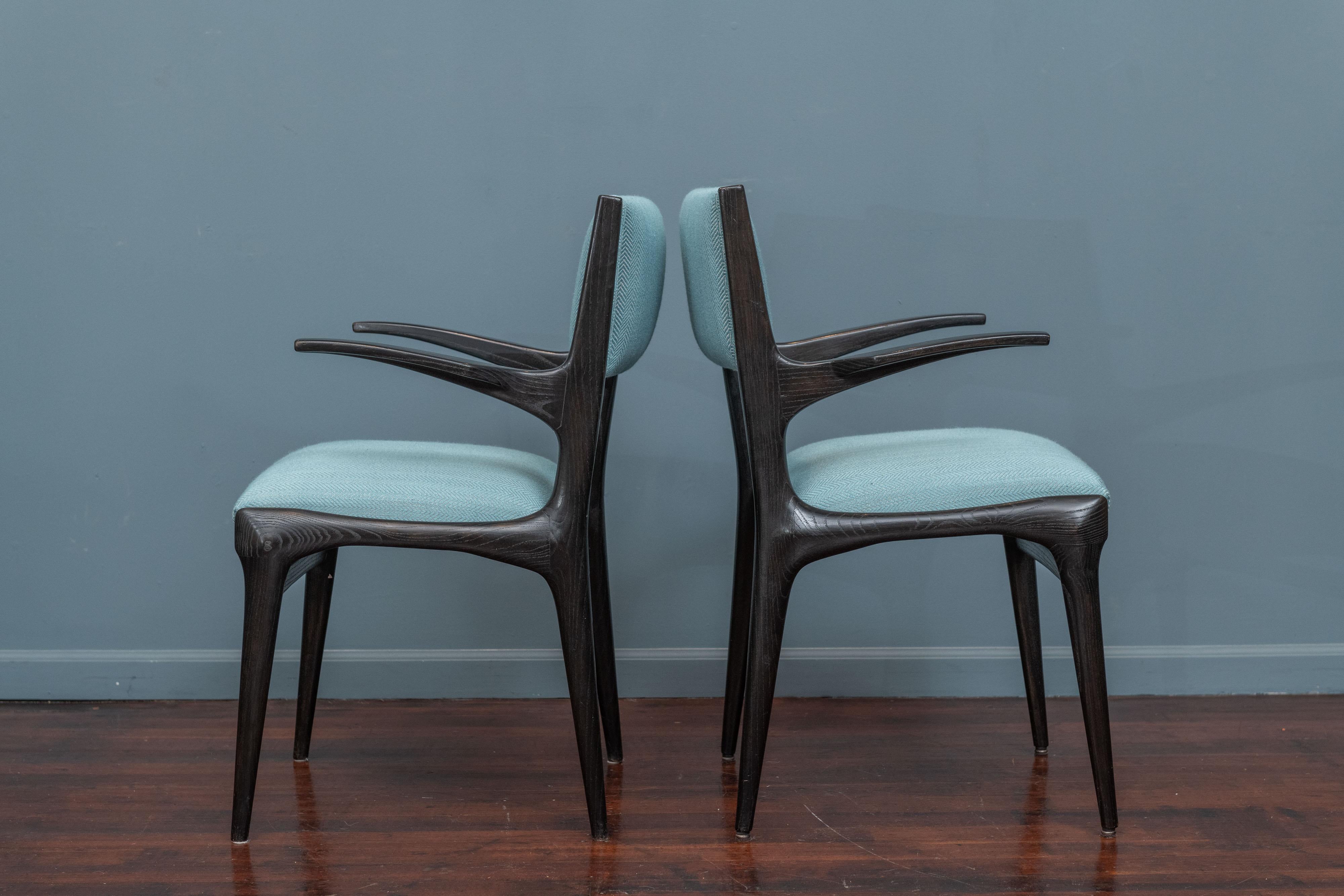 Italian Carlo de Carli Dining Chairs, Cassina