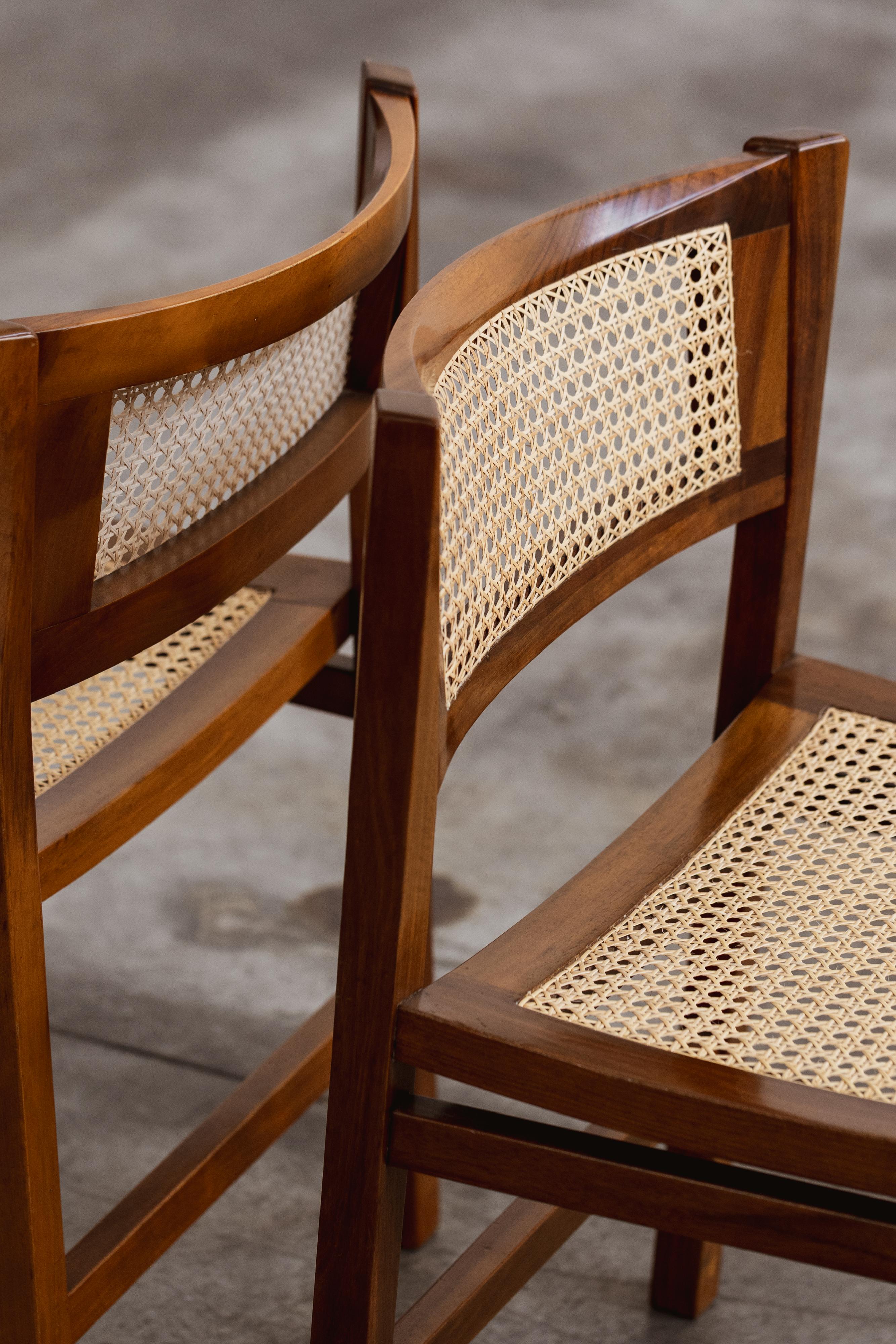 Mid-Century Modern Chaises de salle à manger Carlo De Carli pour Longhi, 1960, ensemble de 2 en vente