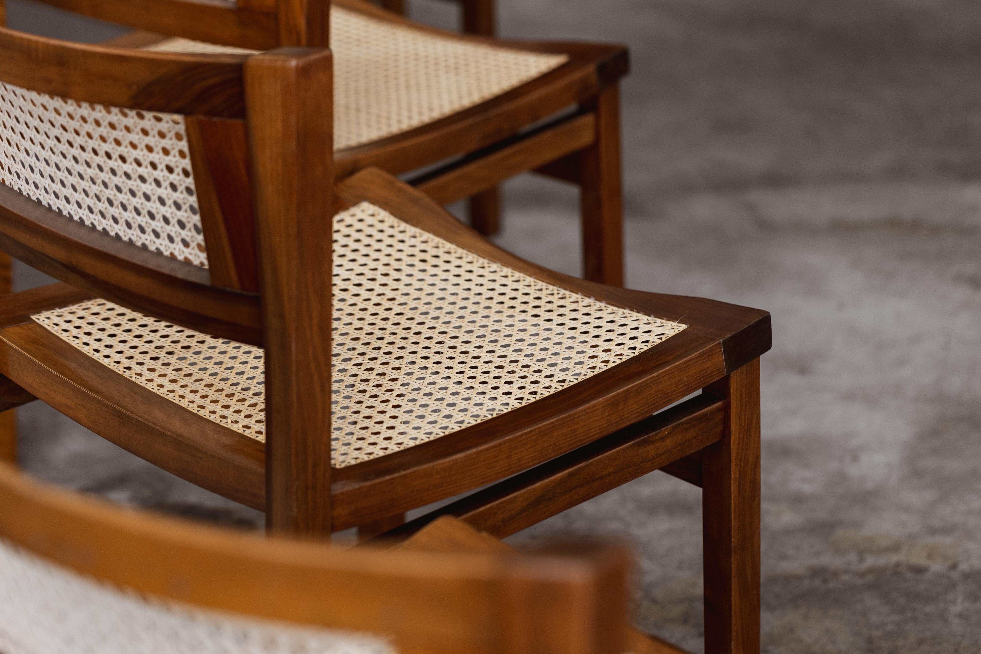 Mid-Century Modern Chaises de salle à manger Carlo De Carli pour Longhi, 1960, ensemble de 4 en vente